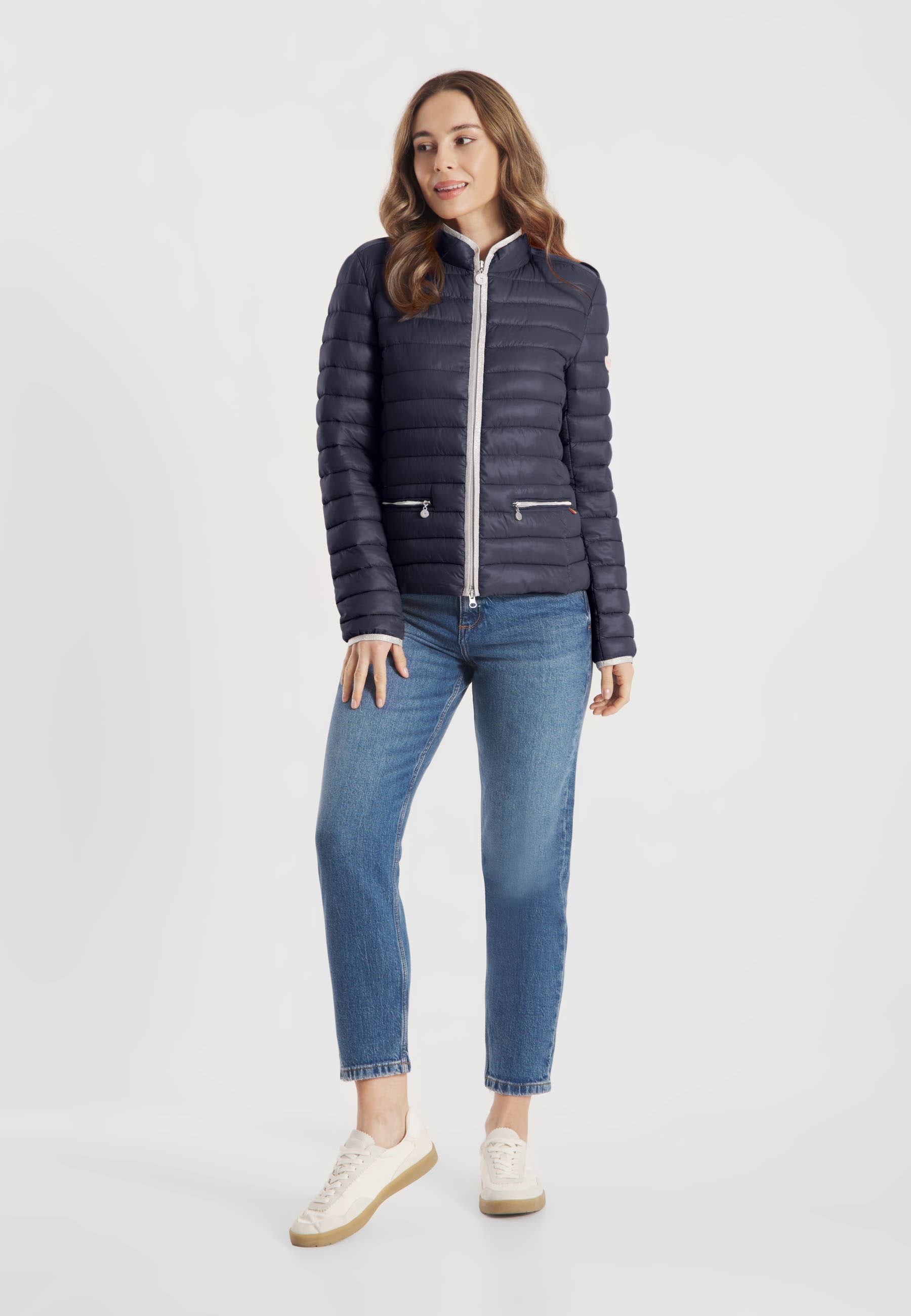 Frieda & Freddies Sister Judy Quilted Jacket Medium Blue 36 3