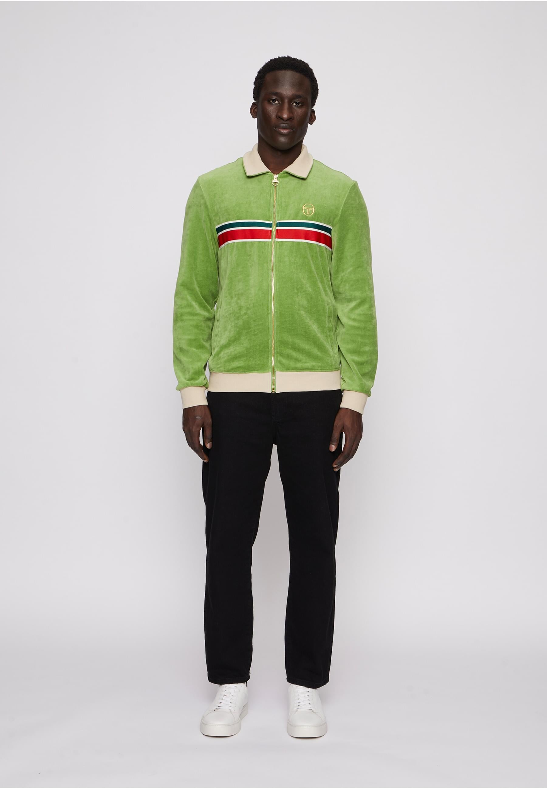 Sergio Tacchini Trainingsjacke »Sergio Tacchini Sergio Tacchini Spencer Velour Übergangsjacken«, (1 St.), ohne Kapuze