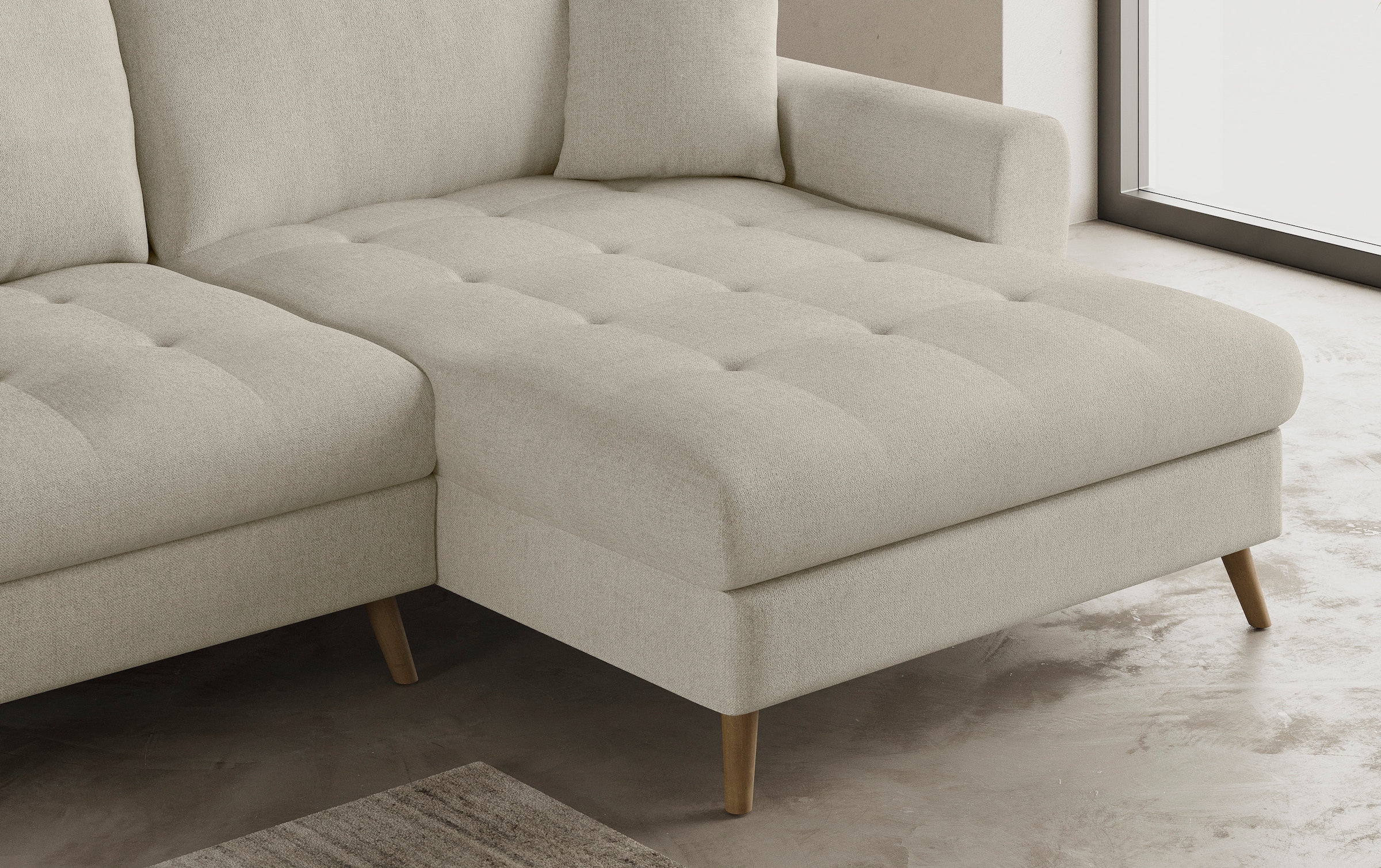 Mr. Couch Ecksofa »Blackburn II L-Form«, Wahlweise mit Kaltschaumpolsterung bis 140 kg belastbar