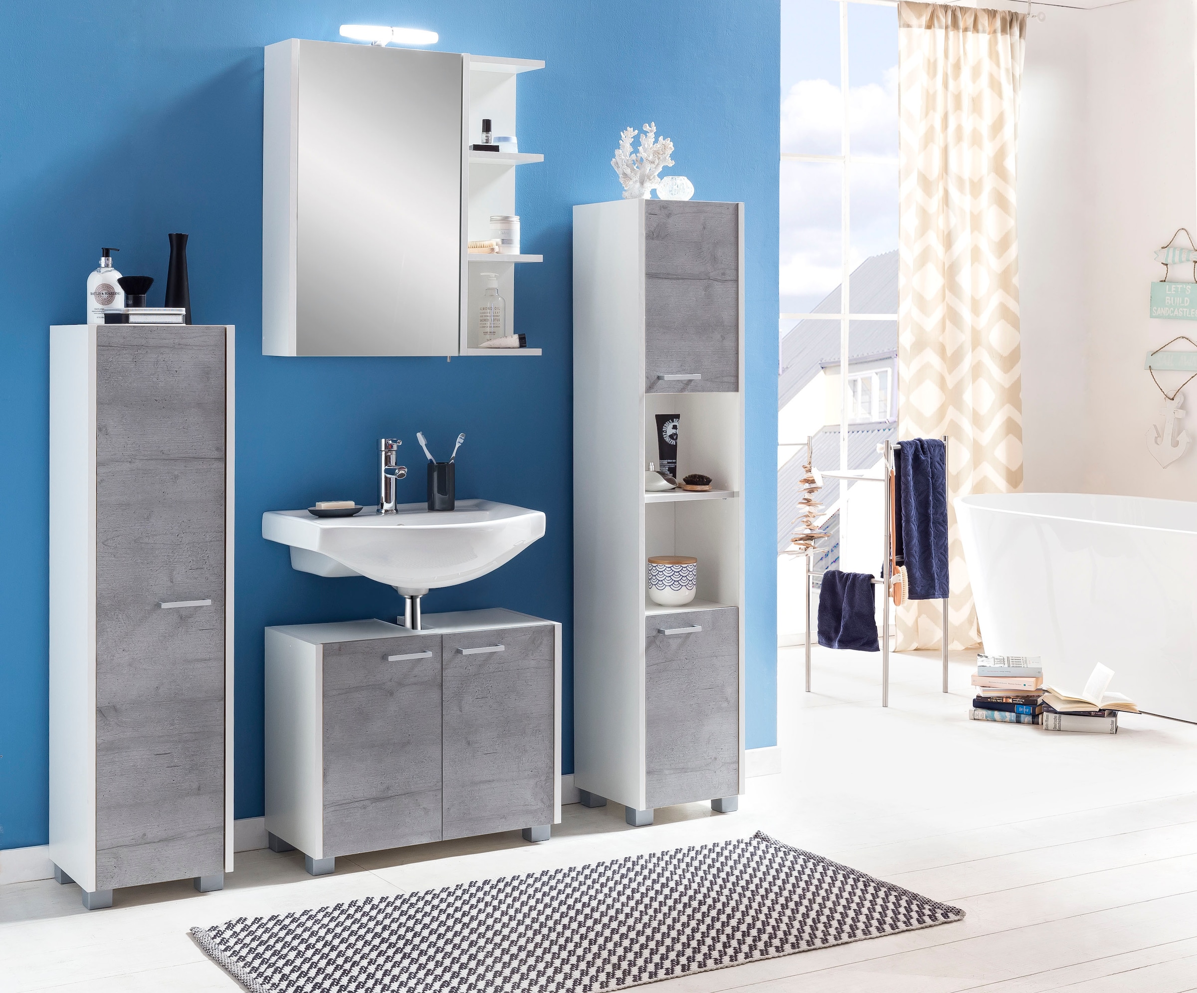 Schildmeyer Hochschrank »Laif, Breite 30 cm« Wechselbarer Türanschlag, hochwertige Metallbeschläge