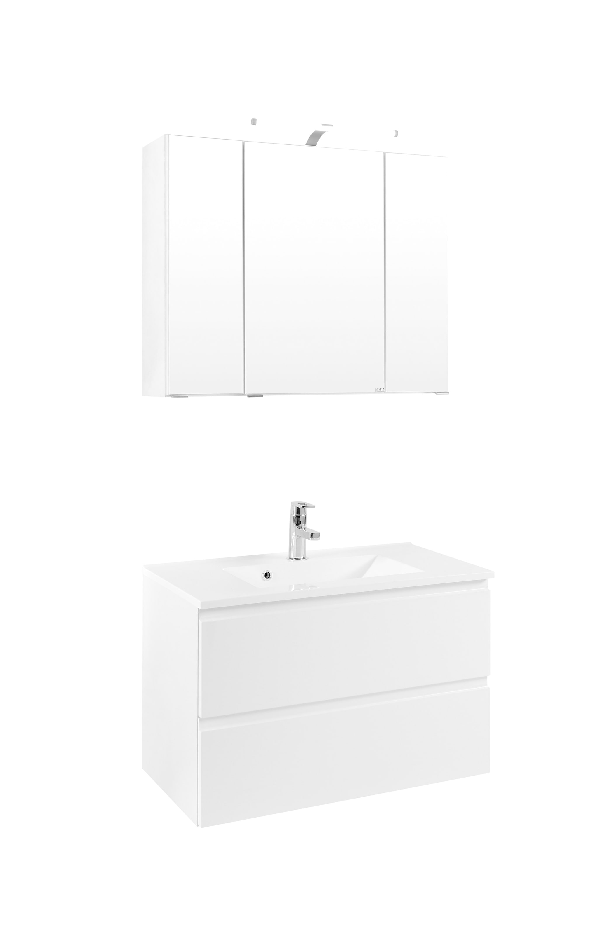 welltime Badmöbel-Set "Cardiff" 2 Stk. tlg. Breite 80 cm, griffloses Design günstig online kaufen