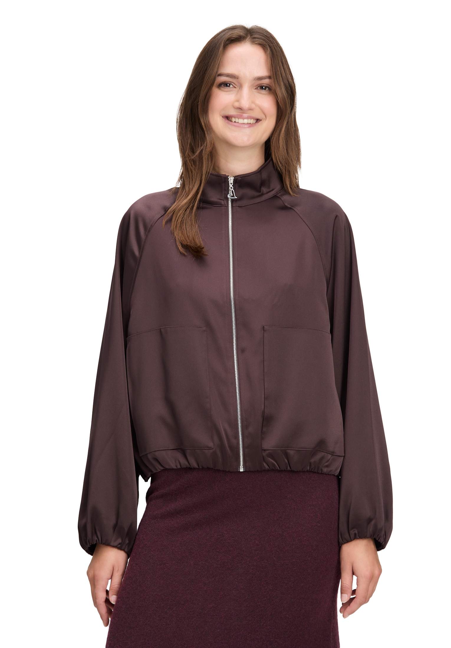 Cartoon Bomberjacke "Damen mit Eingrifftaschen" günstig online kaufen