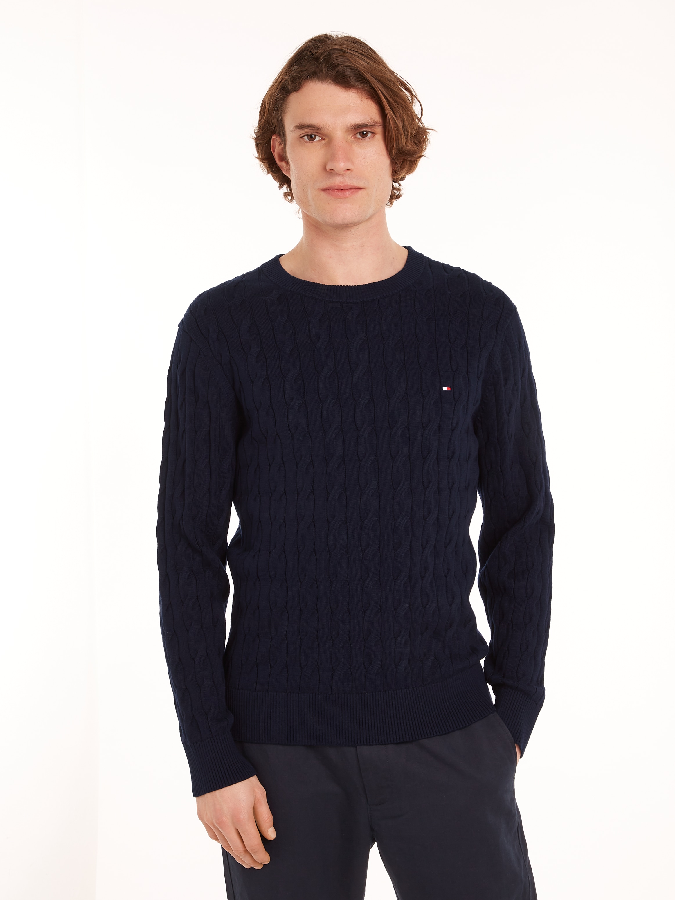 Tommy Hilfiger Strickpullover »CLASSIC CABLE CREW NECK«