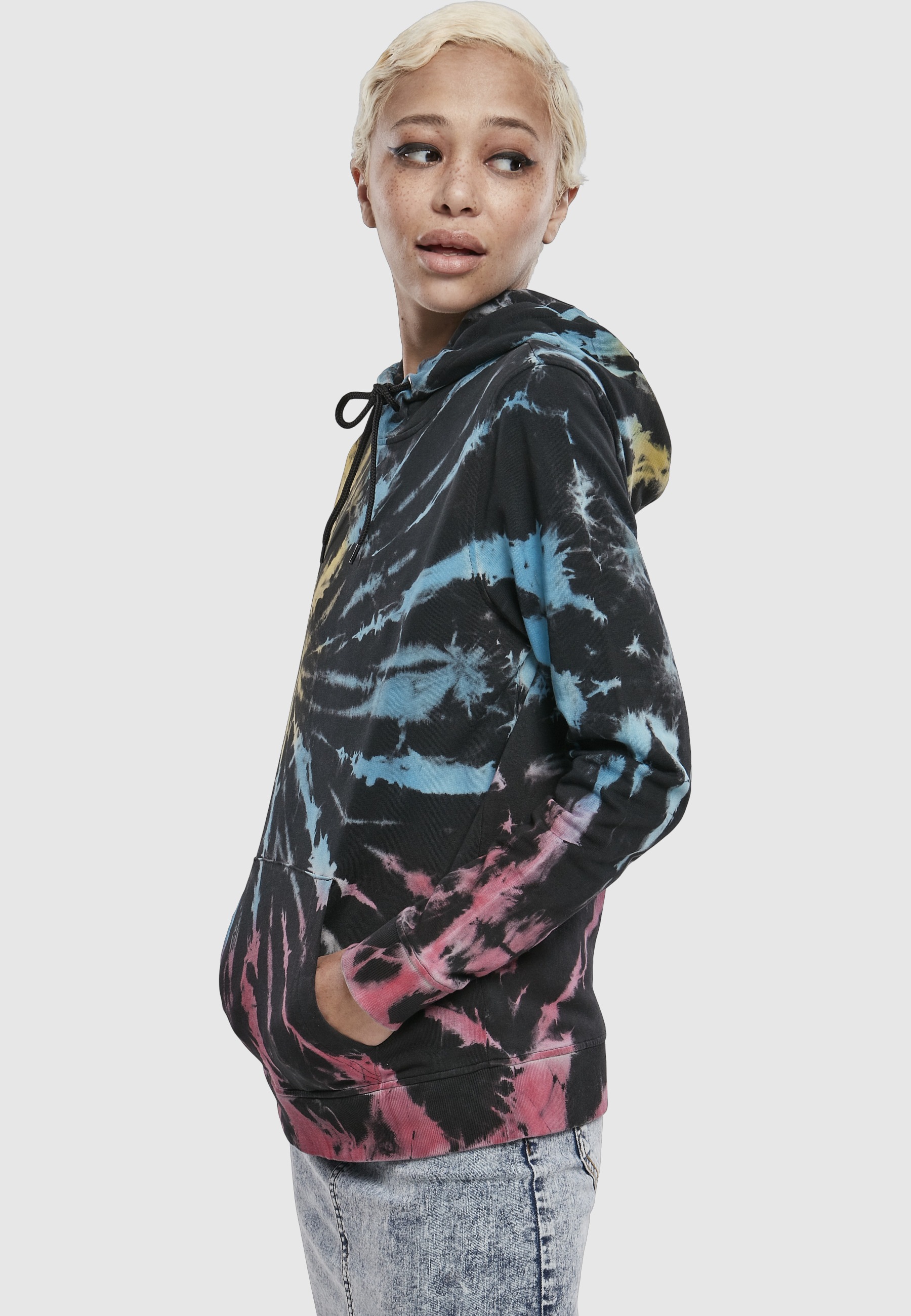 URBAN CLASSICS Kapuzenpullover »Urban Classics Damen Ladies Tie Dye Hoody« 1 Stk.
