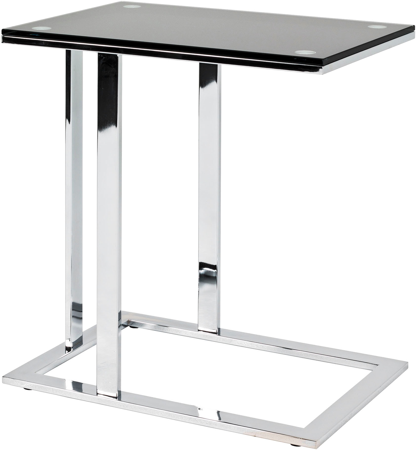 HAKU Beistelltisch "Sofatisch, Wohnzimmertisch" 1 Stk. tlg. rechteckig - aus Metall Silber B/T/H 54/37/58 cm
