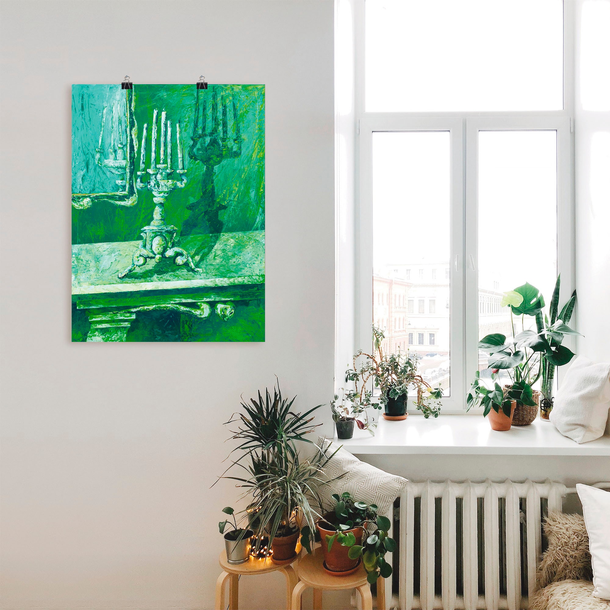 Artland Leinwandbild »Barocker Leuchter«, Innenarchitektur, (1 St.), auf Keilrahmen gespannt