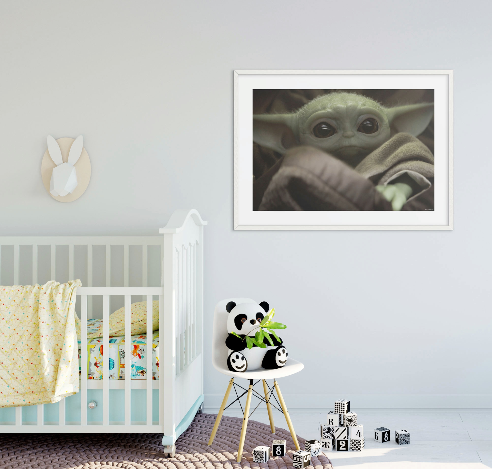 Komar Wandbild »Mandalorian The Child Cute Face«, Disney-Star Wars, (1 St.), Kinderzimmer, Schlafzimmer, Wohnzimmer