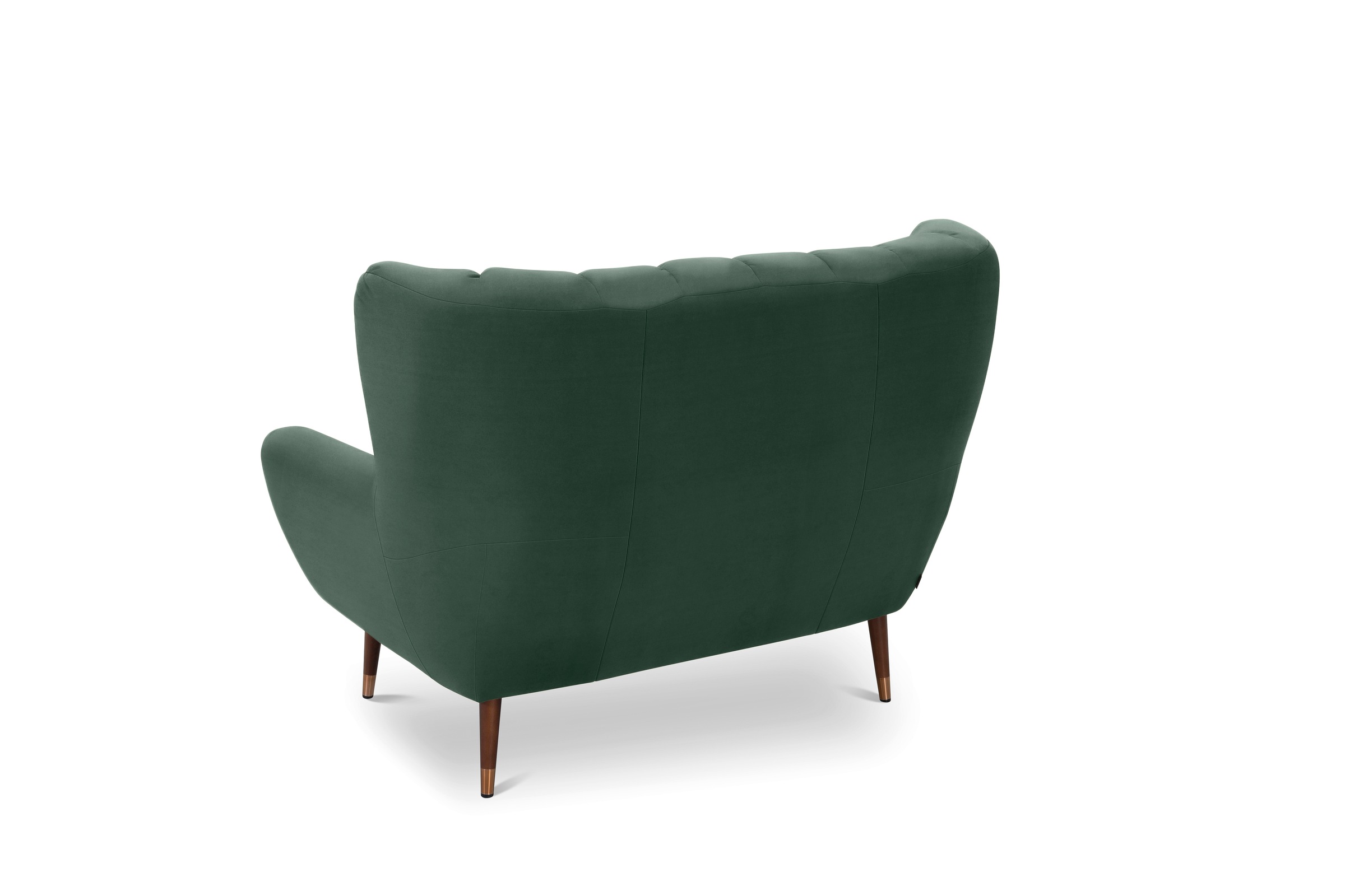 exxpo - sofa fashion 2-Sitzer »Polly, bequem mit hoher Rückenlehne, hohe Füße, Ohrensesselcouch«, Küchensofa, hochwertige Bezugsvarianten und aktuelle Farben