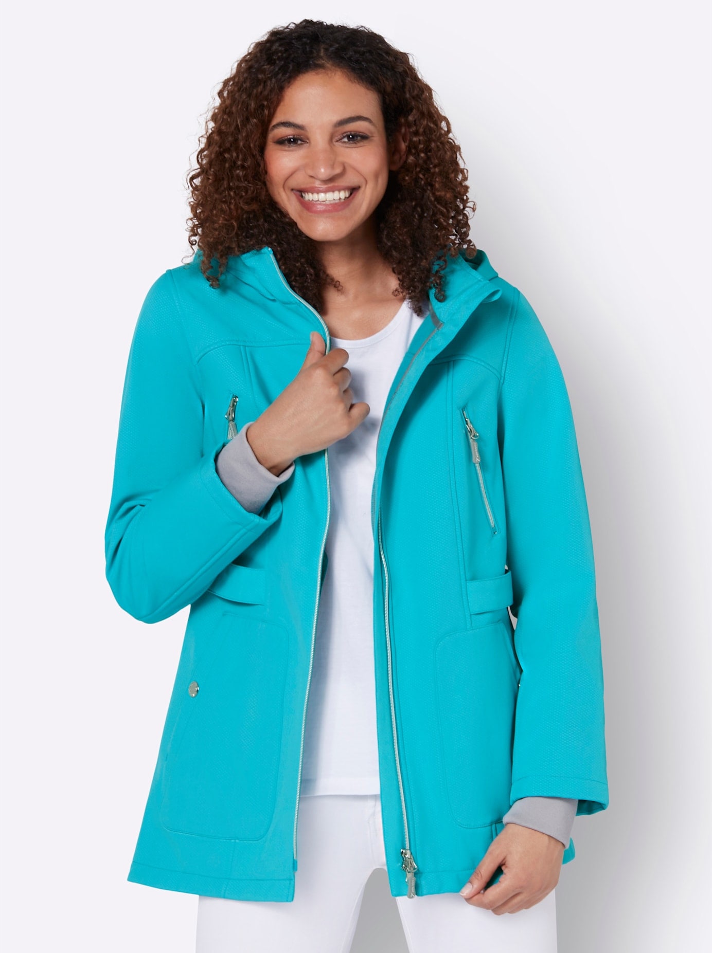 Casual Looks Softshelljacke, mit Kapuze