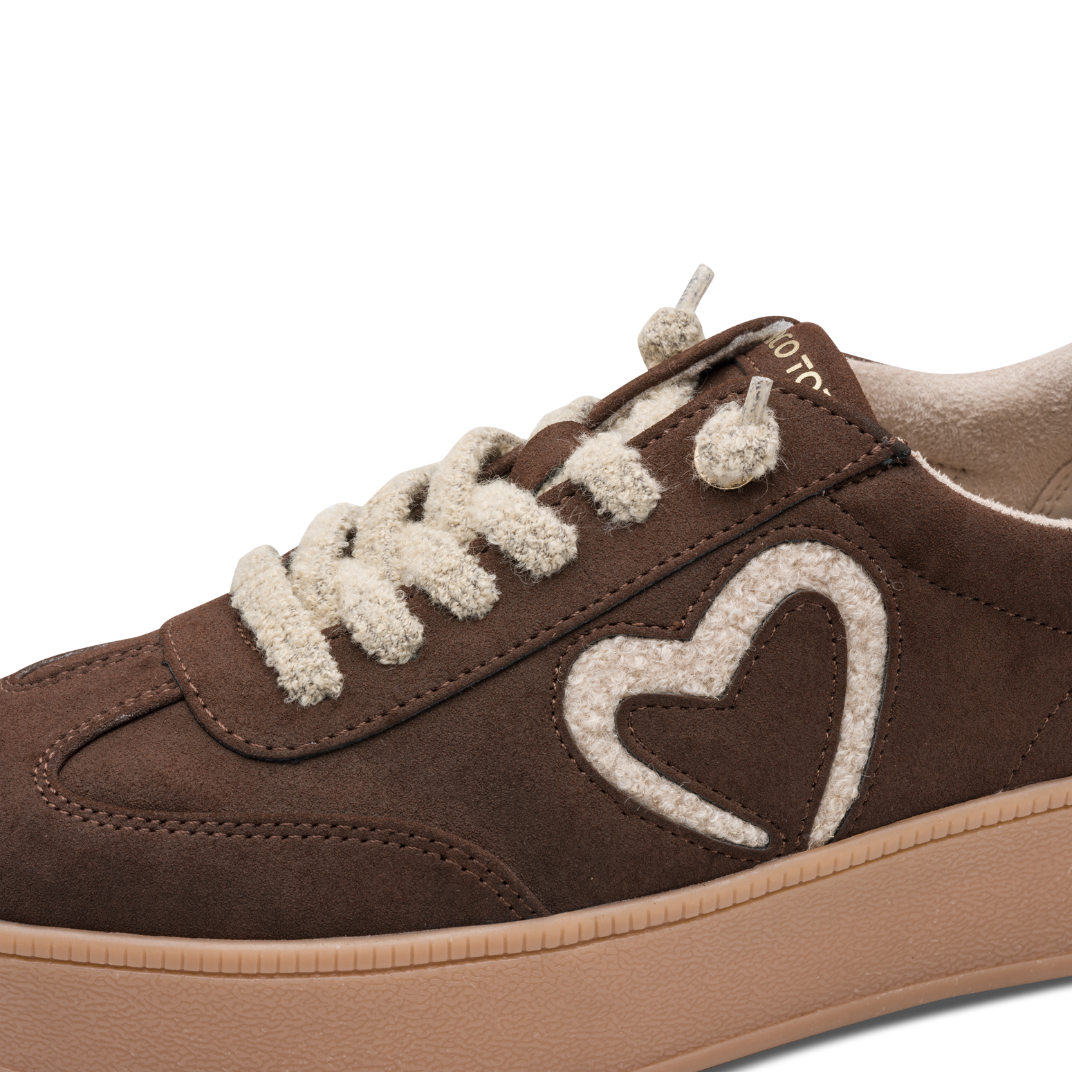 MARCO TOZZI Slip-On Sneaker  Freizeitschuh, Plateausneaker, Slipper mit Plüsch-Herz