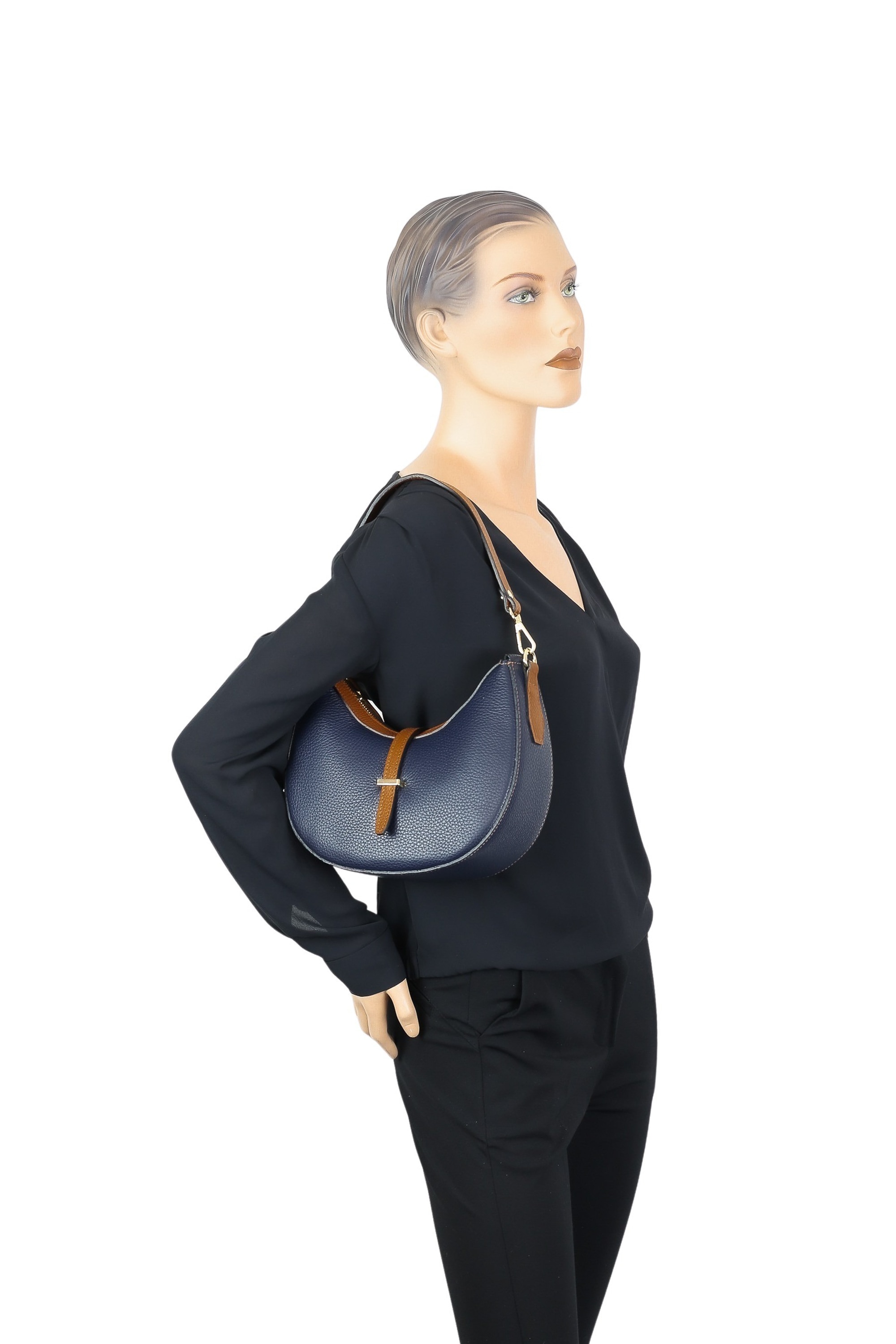 COLLEZIONE ALESSANDRO Schultertasche »OceanDrop«, aus Leder, Made in Italy