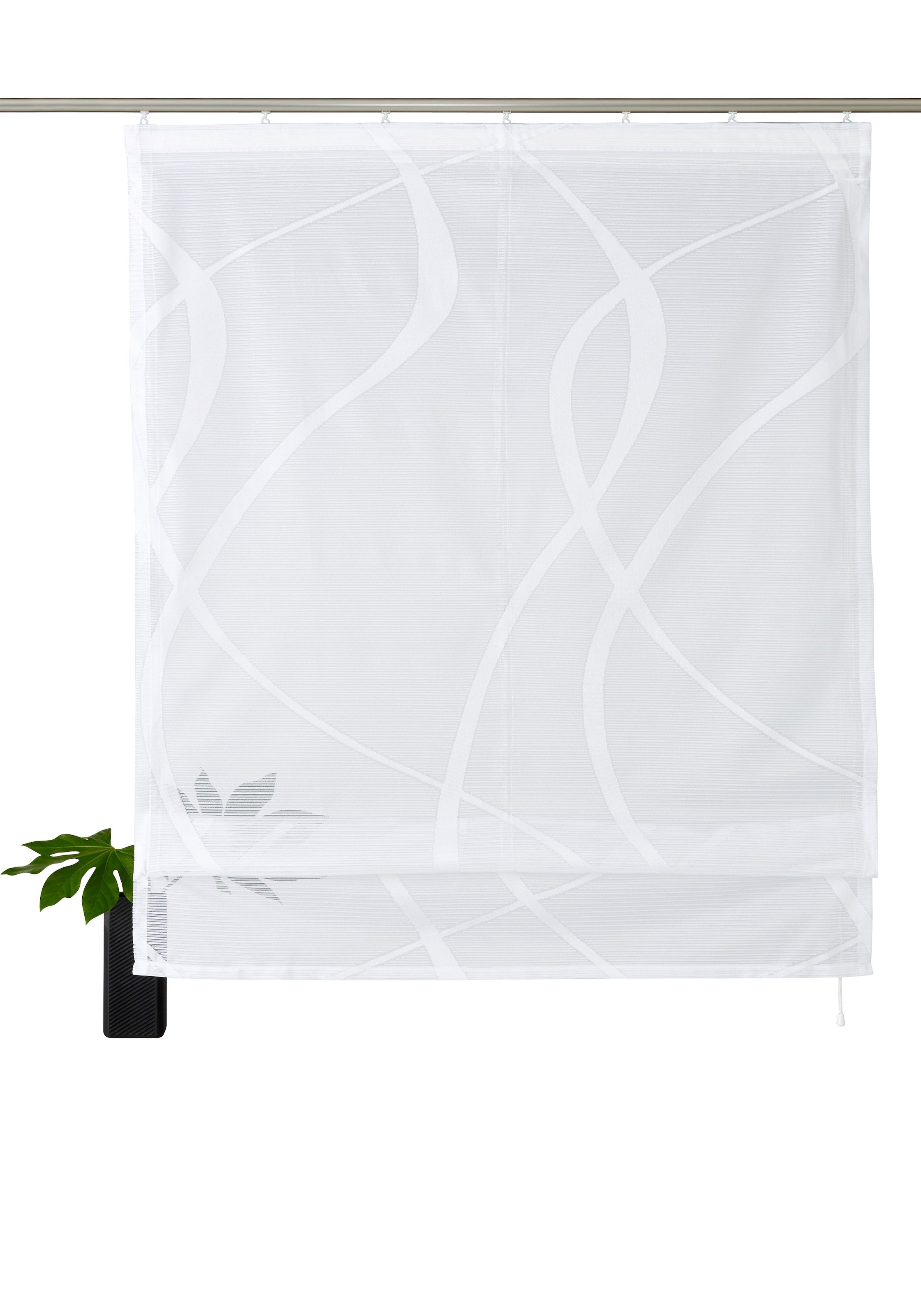 my home Raffrollo "Cellino" mit Klettband Transparent, klassisch gewirkte N günstig online kaufen