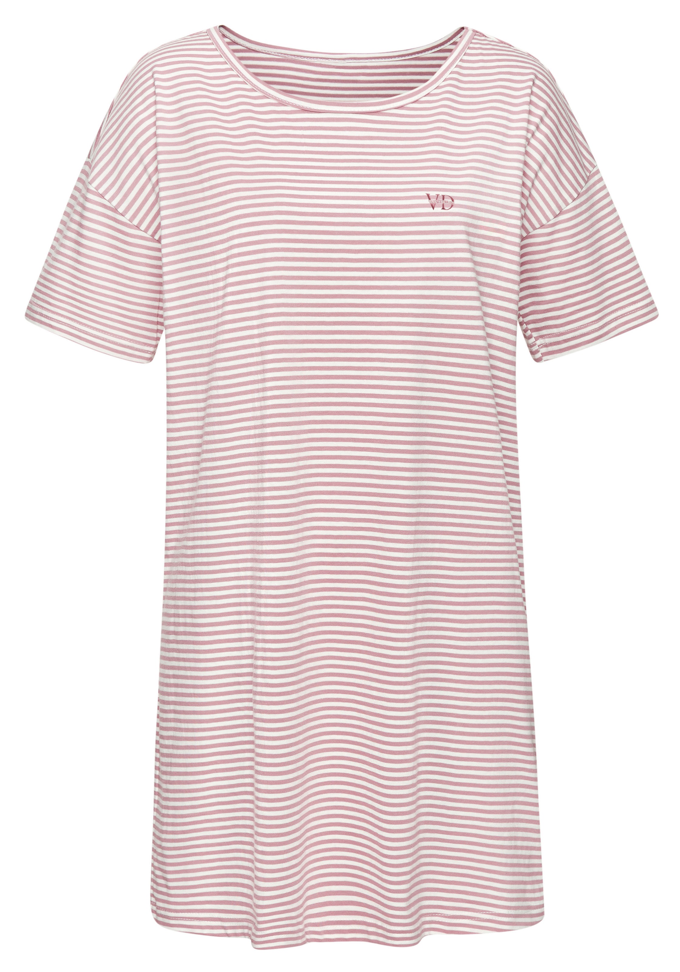Vivance Dreams Nachthemd 1-teilig, 1 tlg. tlg. mit feinen garngefärbten Str günstig online kaufen