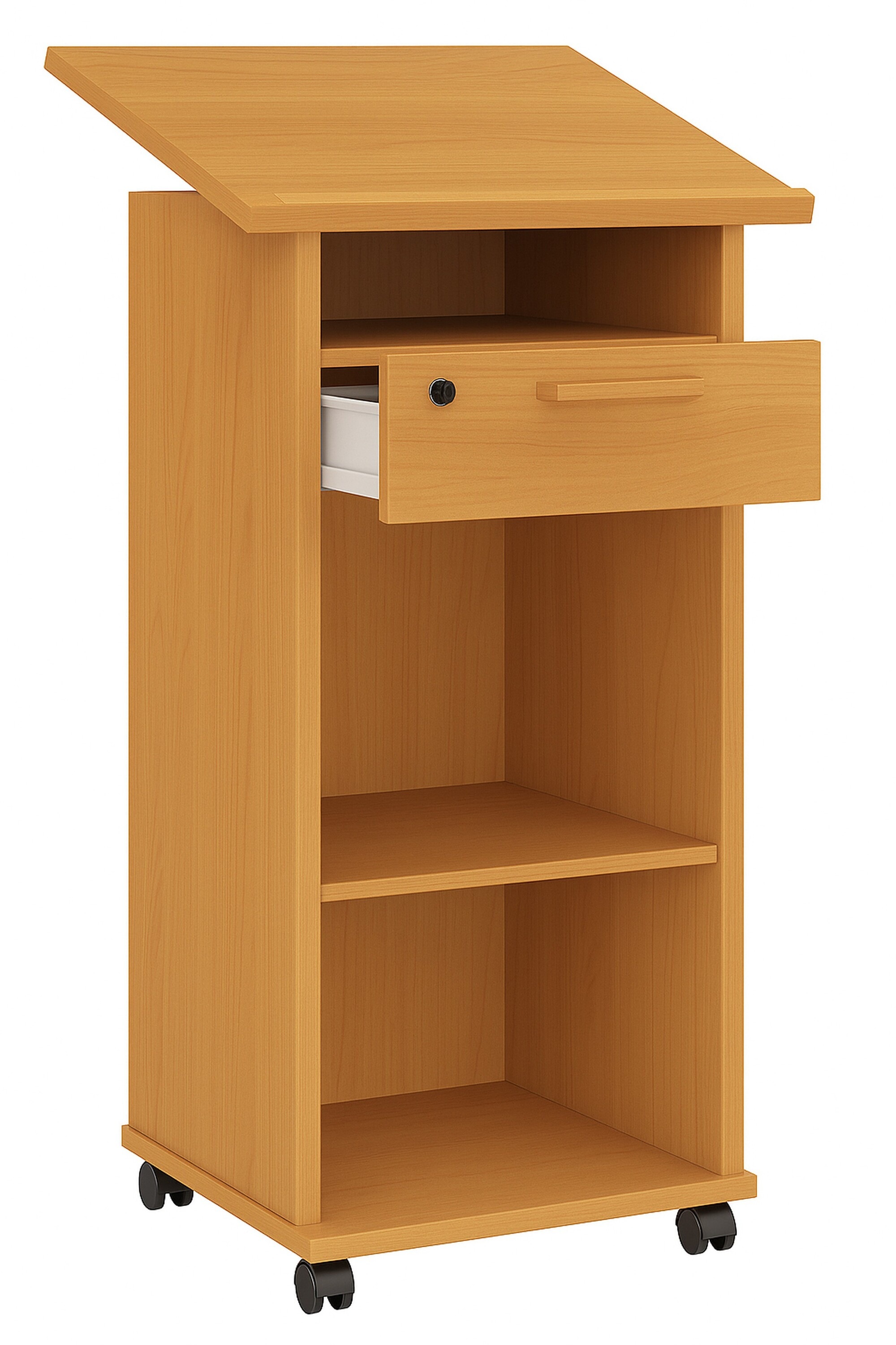 VCM Bürowagen "Holz Stehpult Rednerpult Stehtisch Rollen Melta" 1 Stk. tlg.