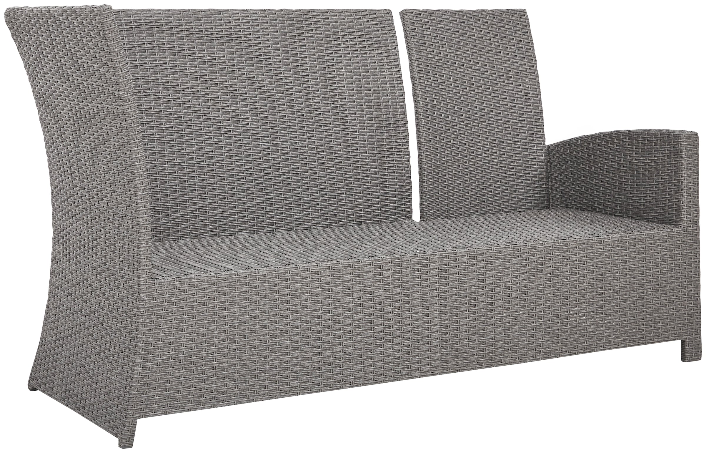 Tisch tlg.), »Monaco«, mit Gartenlounge-Set Hocker, 145x80 Sitzbank, BAUR Alu/Polyrattan cm, | KONIFERA inkl. Auflagen, (16