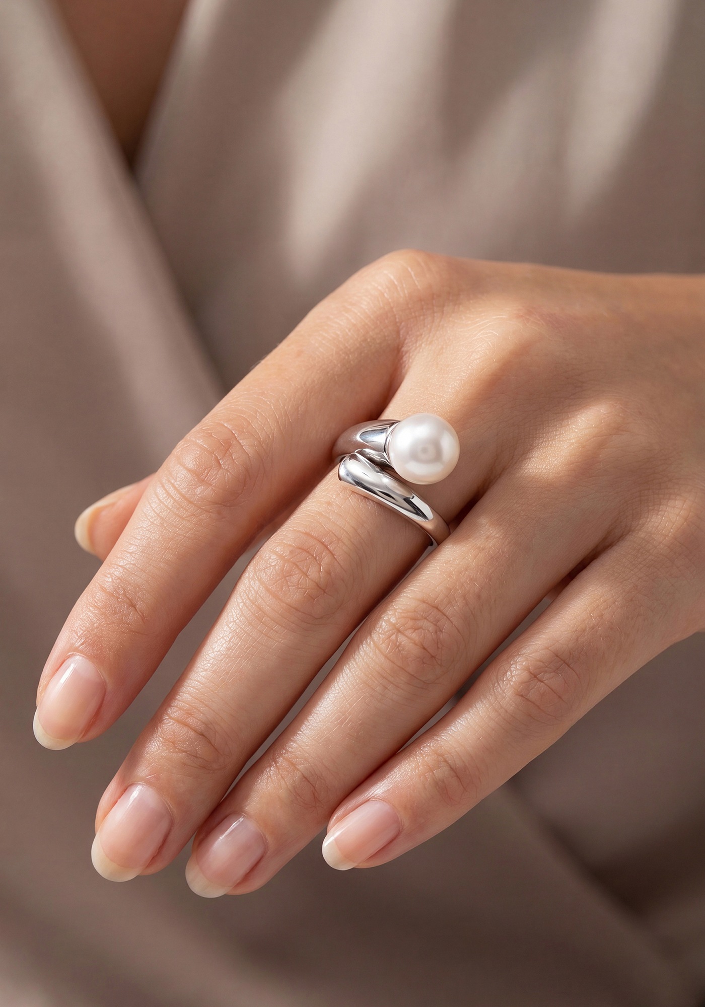 JOBO Perlenring »Ring Fingerring« 925 Silber mit Perle