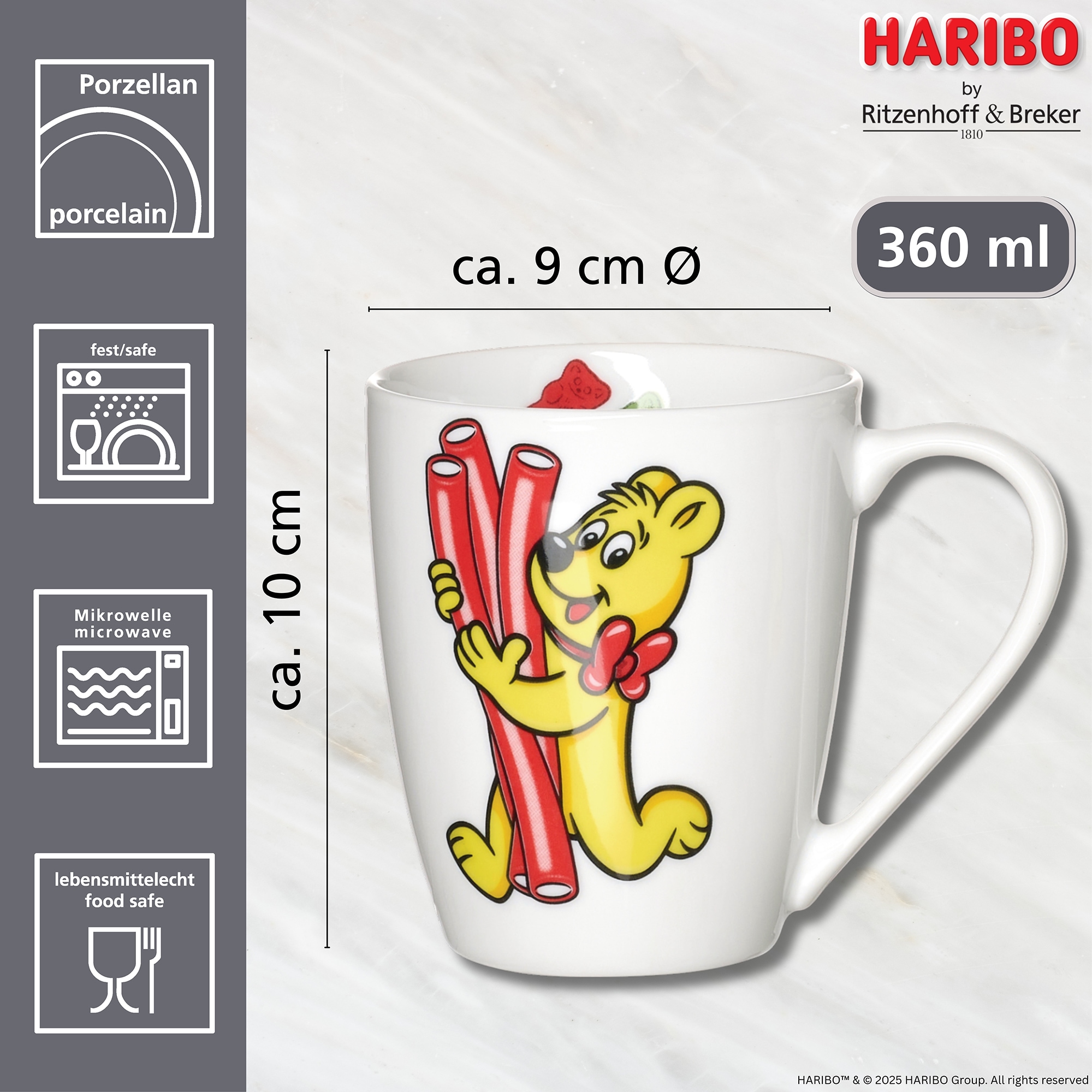 Ritzenhoff & Breker Becher »HARIBO BALLA Sticks, 360 ml«, (1 tlg.), spülmaschinenfest