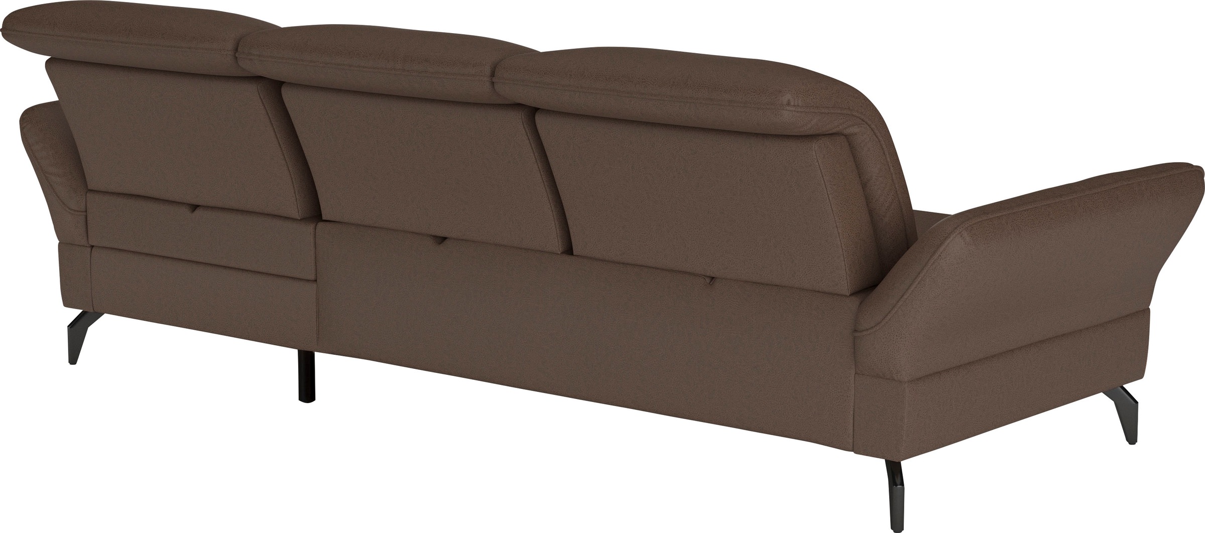sit&more Ecksofa »Leandro L-Form«, Wahlweise mit Bett-, Kopfteil - und Armlehnfunktion, sowie Bettkasten