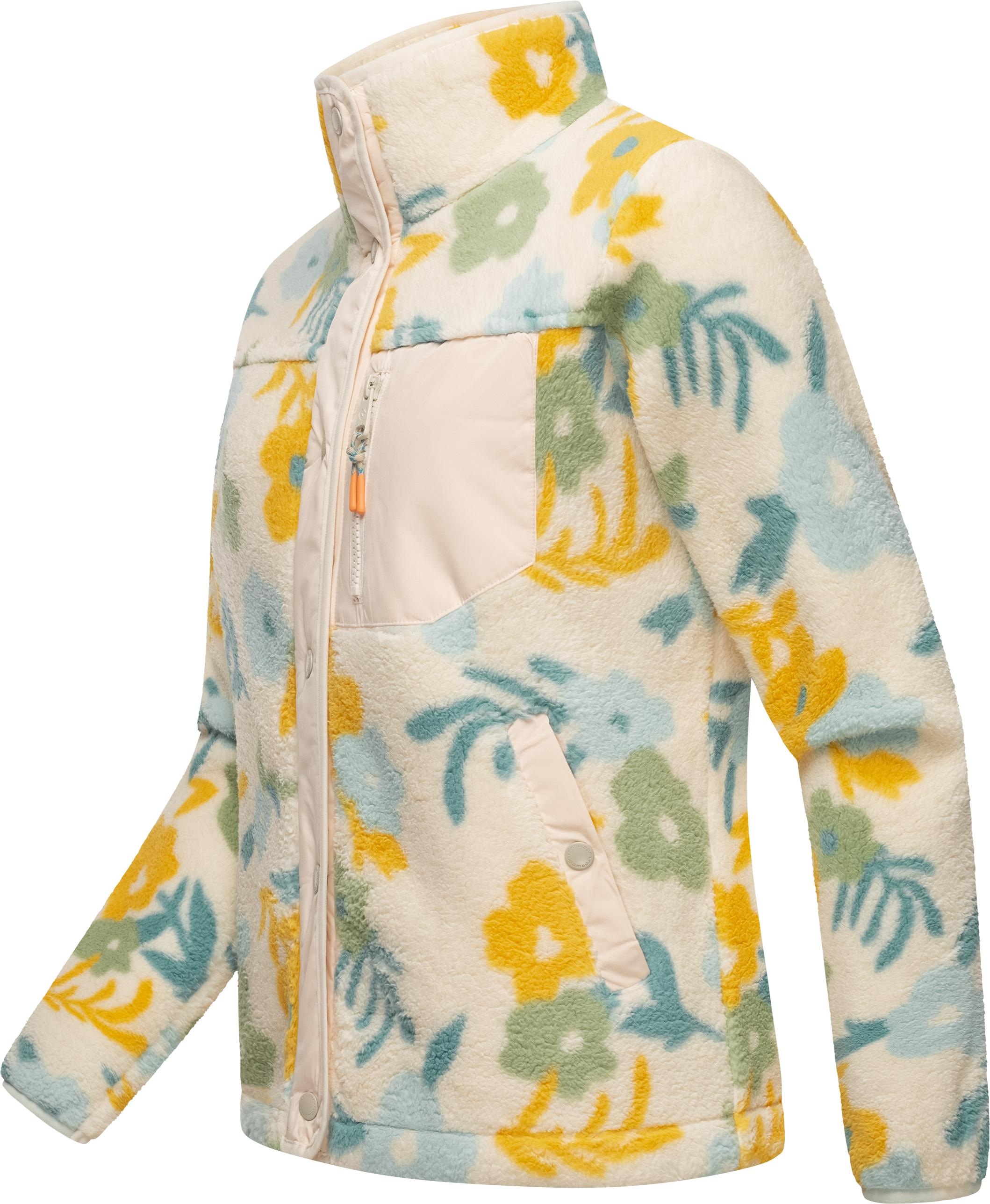 Ragwear Plüschjacke "Appopis Print" ohne Kapuze Auffällige flauschige Überg günstig online kaufen