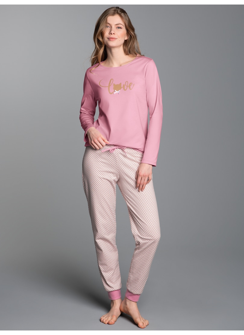 Trigema Schlafanzug "TRIGEMA Pyjama mit Katzenmotiv" 1 Stk. tlg. günstig online kaufen