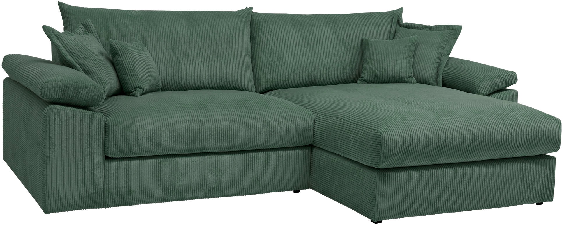 Home affaire Ecksofa »Soft&Cosy XXL L-Form - Breite 303 cm«, Mega-Sofa, in Cord, Federkern-Polsterung