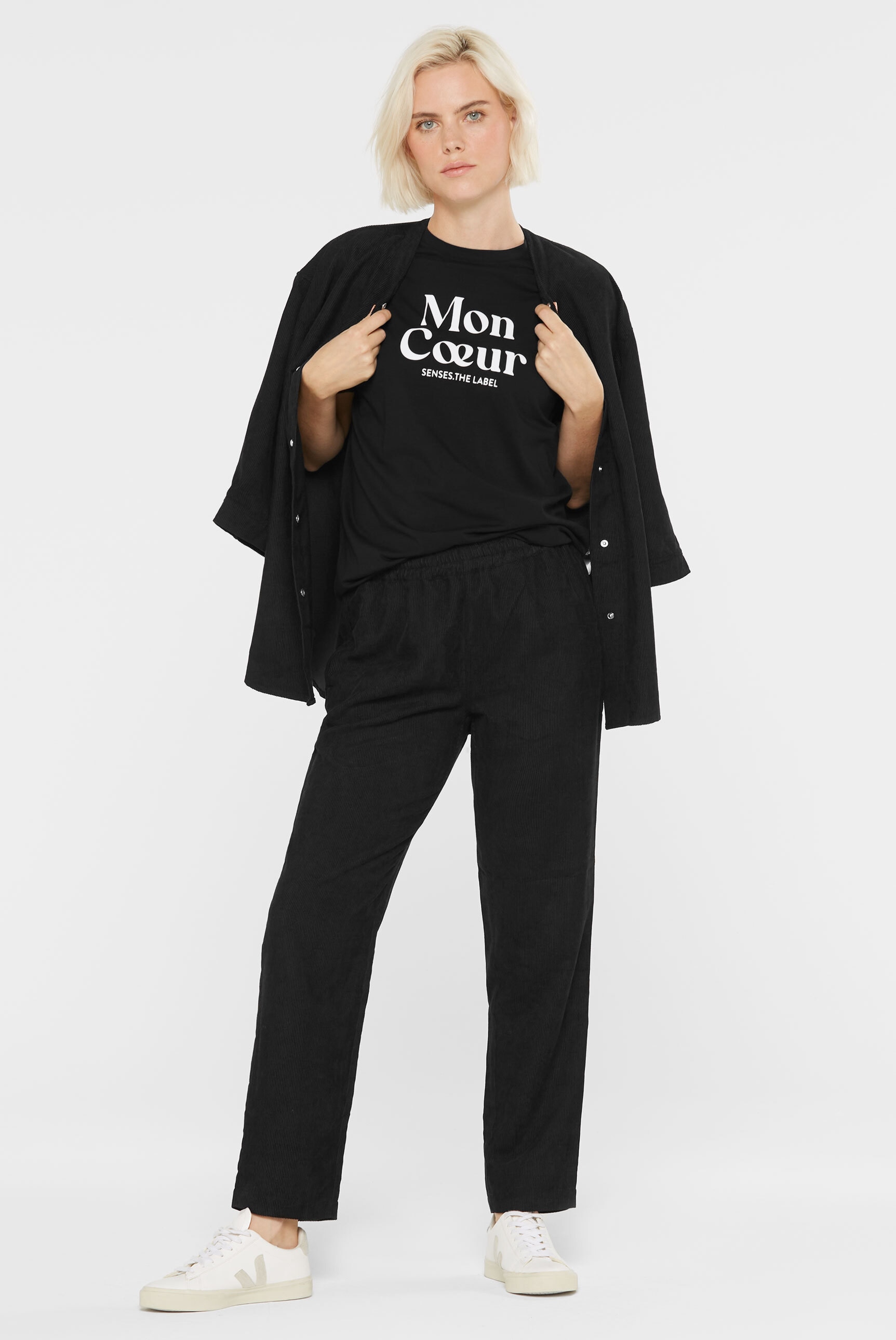 SENSES.THE LABEL Rundhalsshirt, aus Baumwolle