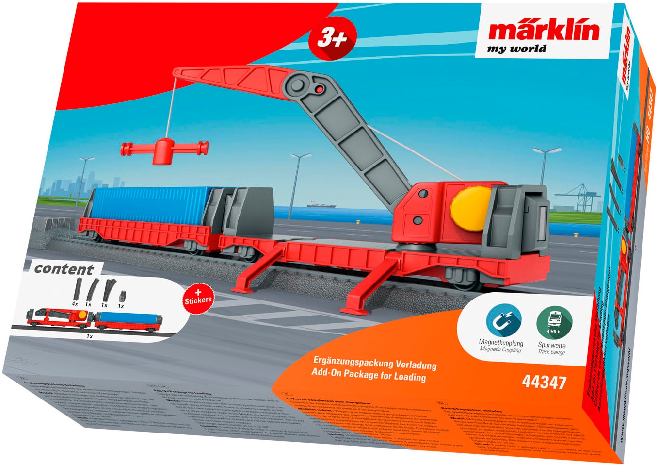 MÄRKLIN Kinder Güterwagen "Märklin my world - Ergänzungspackung Verladung - 44347", bunt, Kunststoff, Metall, B:3,5cm H:5cm L:34cm,