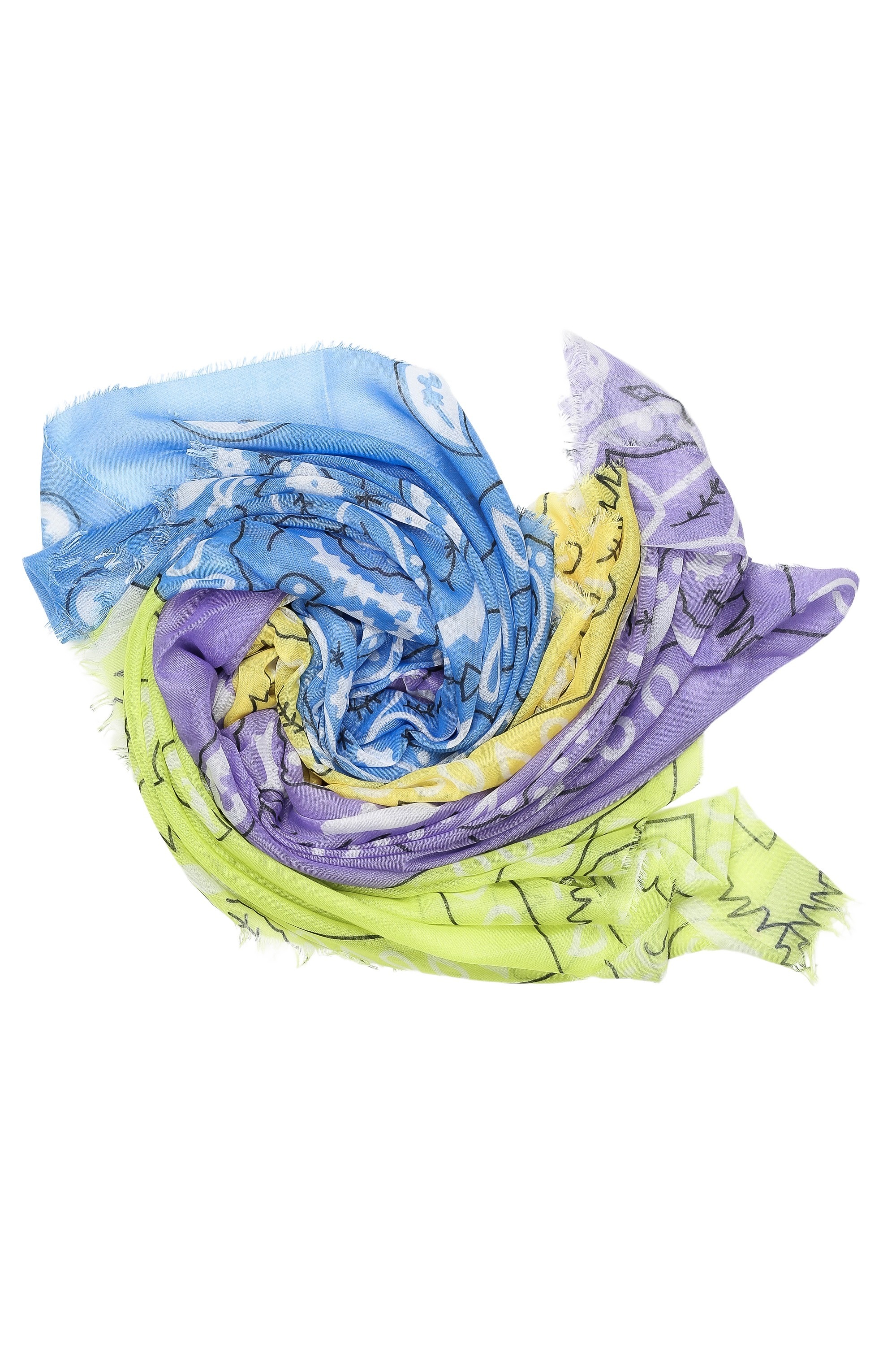 Thumbnail - COLLEZIONE ALESSANDRO Modeschal "Festival" 1 Stk. tlg. mit energetischem Mustermix