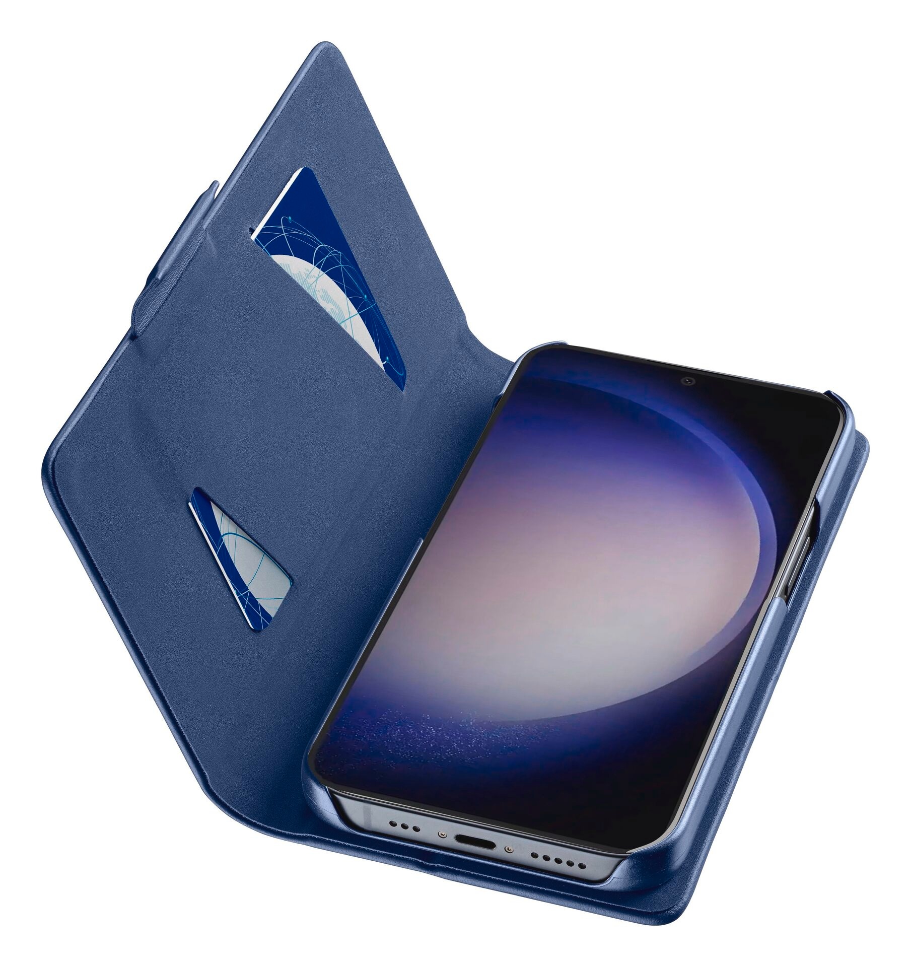 Cellularline Flip Case »Book Case für Samsung Galaxy S24«, Handycover Bookcover Schutzhülle Handyschutzhülle stoßfest kratzfest