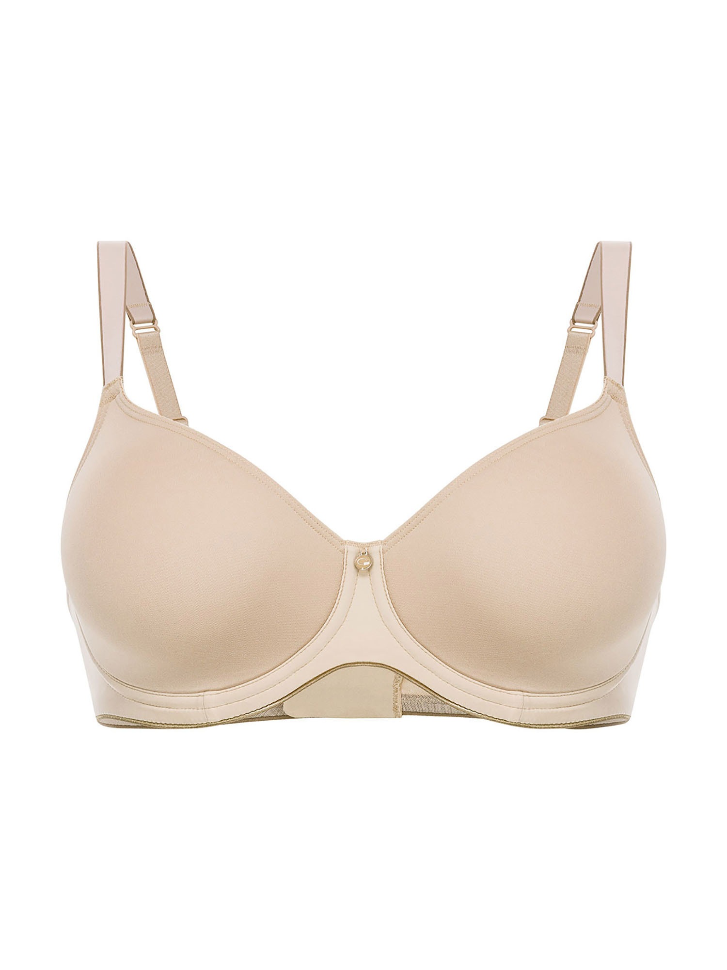 CONTURELLE Damen T-Shirt-BH "Spacer BH mit Bügel Pure Feeling", Gr. 70, beige, Obermaterial: 52% Polyester PES. 33% Polyamid PA. 15% Elasthan EL., BHs