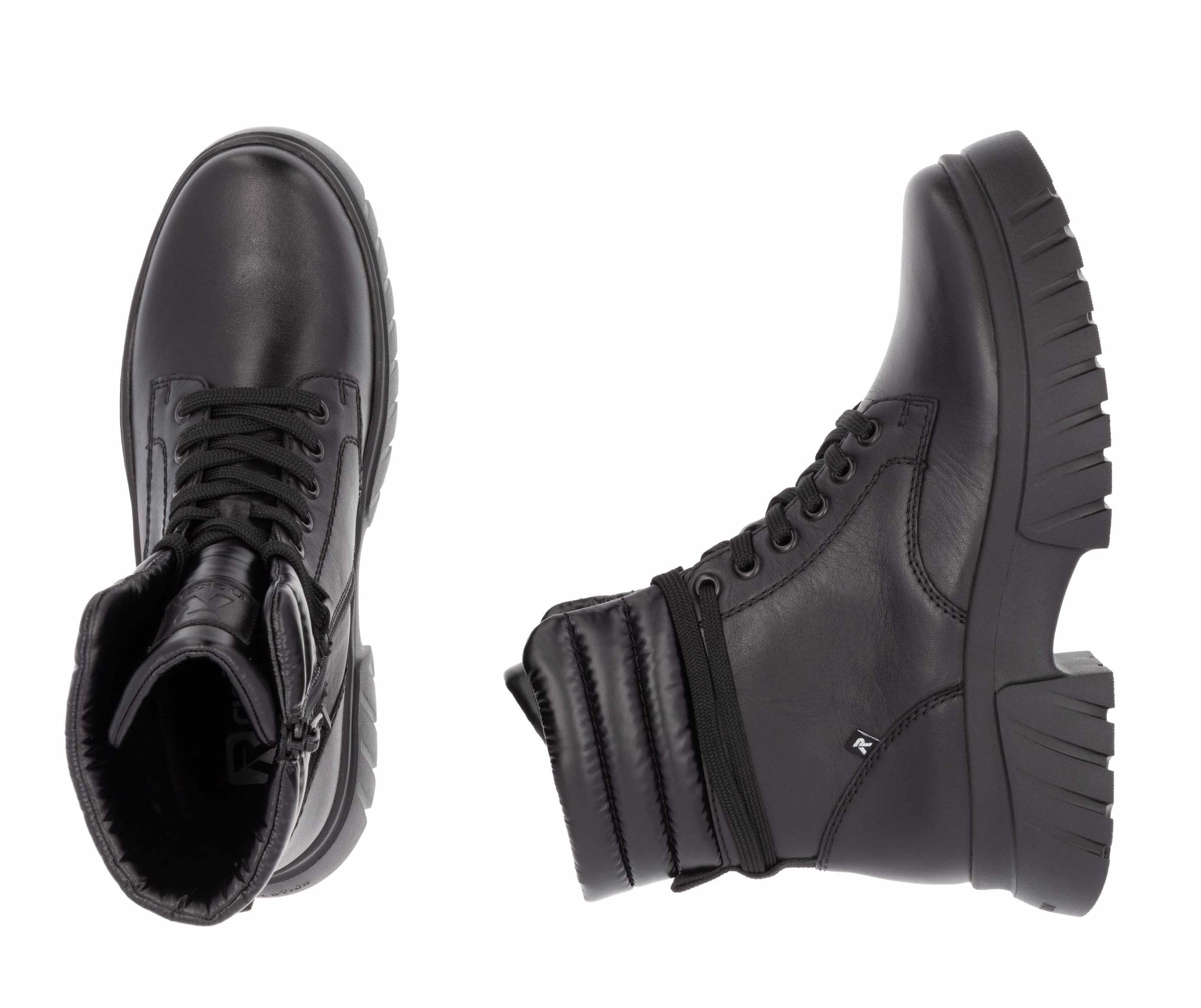 Rieker EVOLUTION Schnürboots, Stiefelette, Plateauboots mit Schaftrandpolsterung