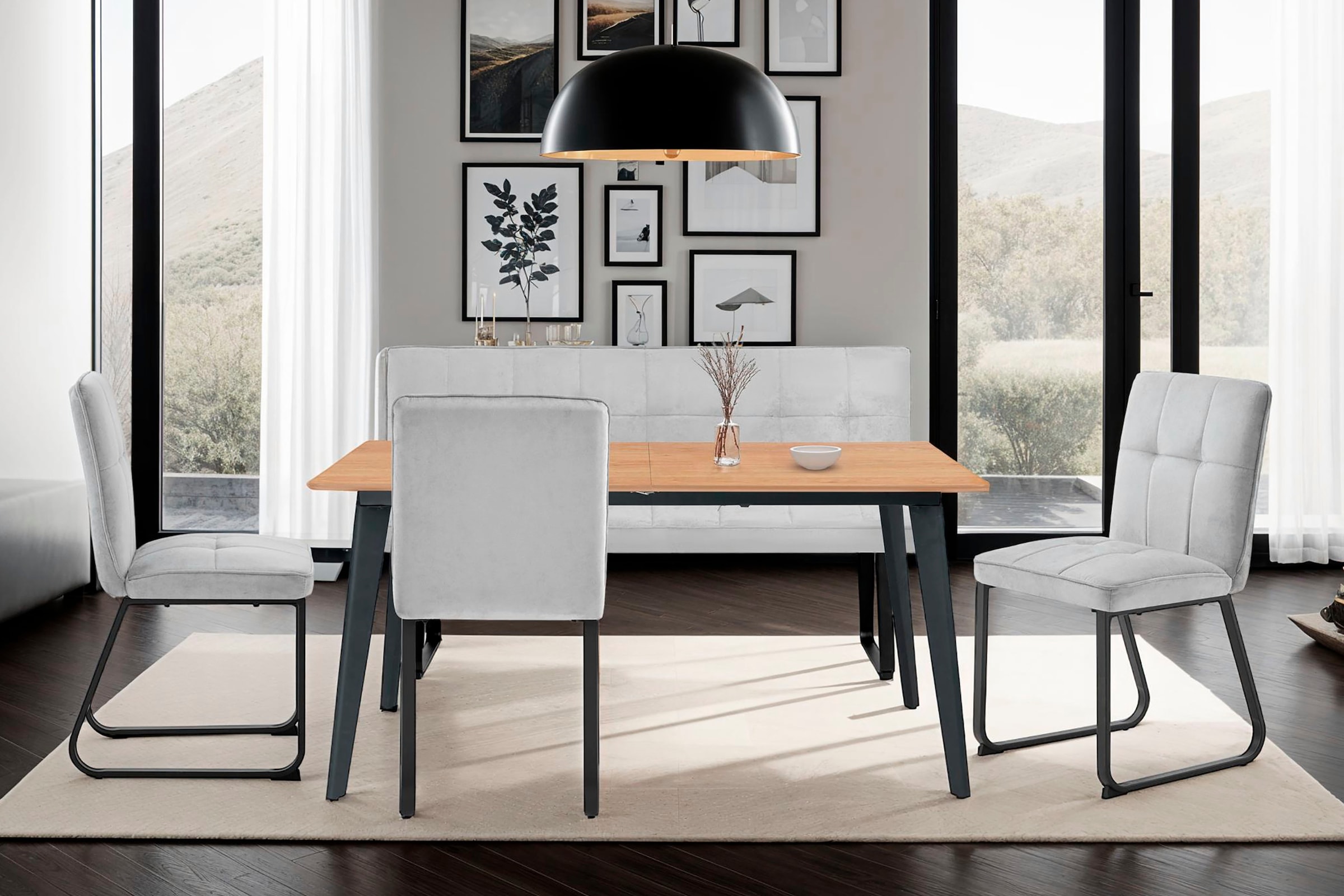 byLIVING Esszimmerstuhl »Talea«, (Set), 2 St., Microfaser, Nosagfederung im Sitz, Cord Stoff