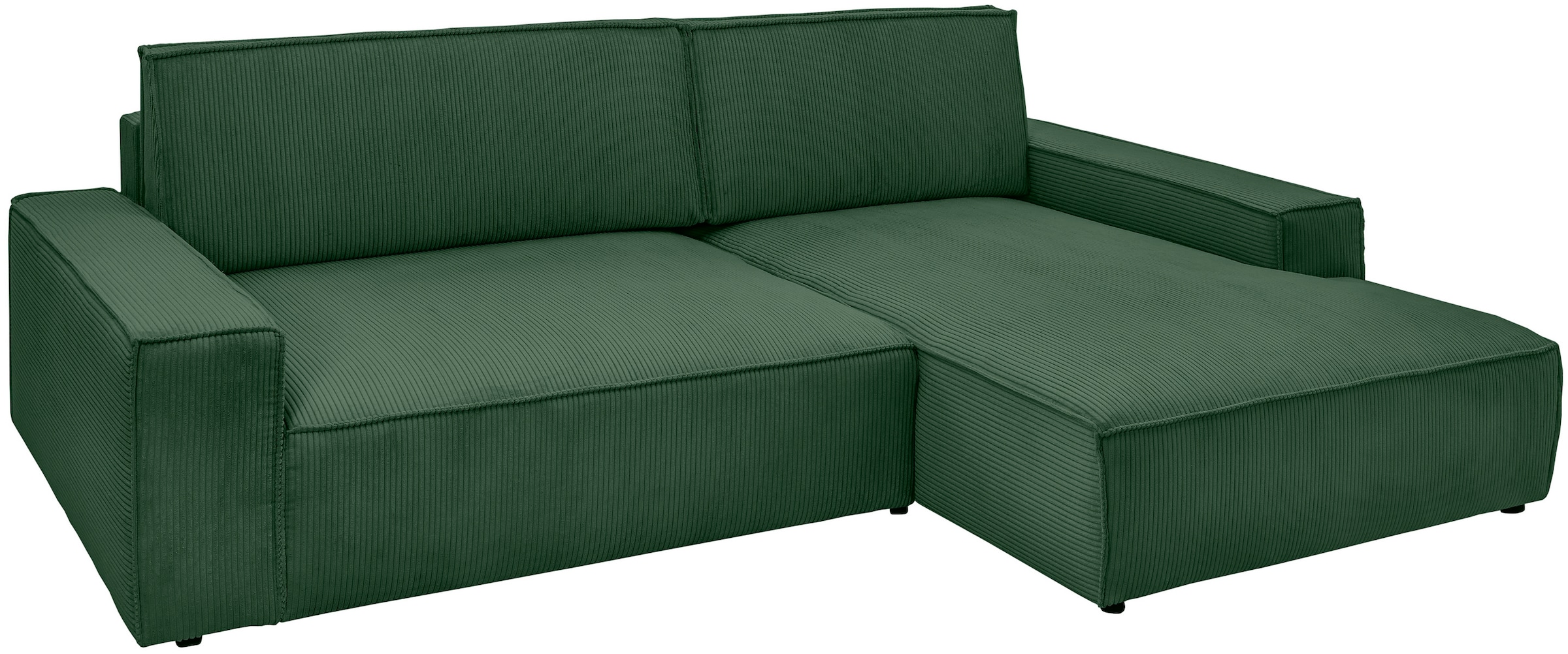 Home affaire Ecksofa »NEU: SHERWOODL XXL 284, Big-Sofa L-Form, tiefe Sitzfläche 95 cm, Cord,«, Leinenoptik, Recamiere rechts/links, auch als Schlafsofa stellbar