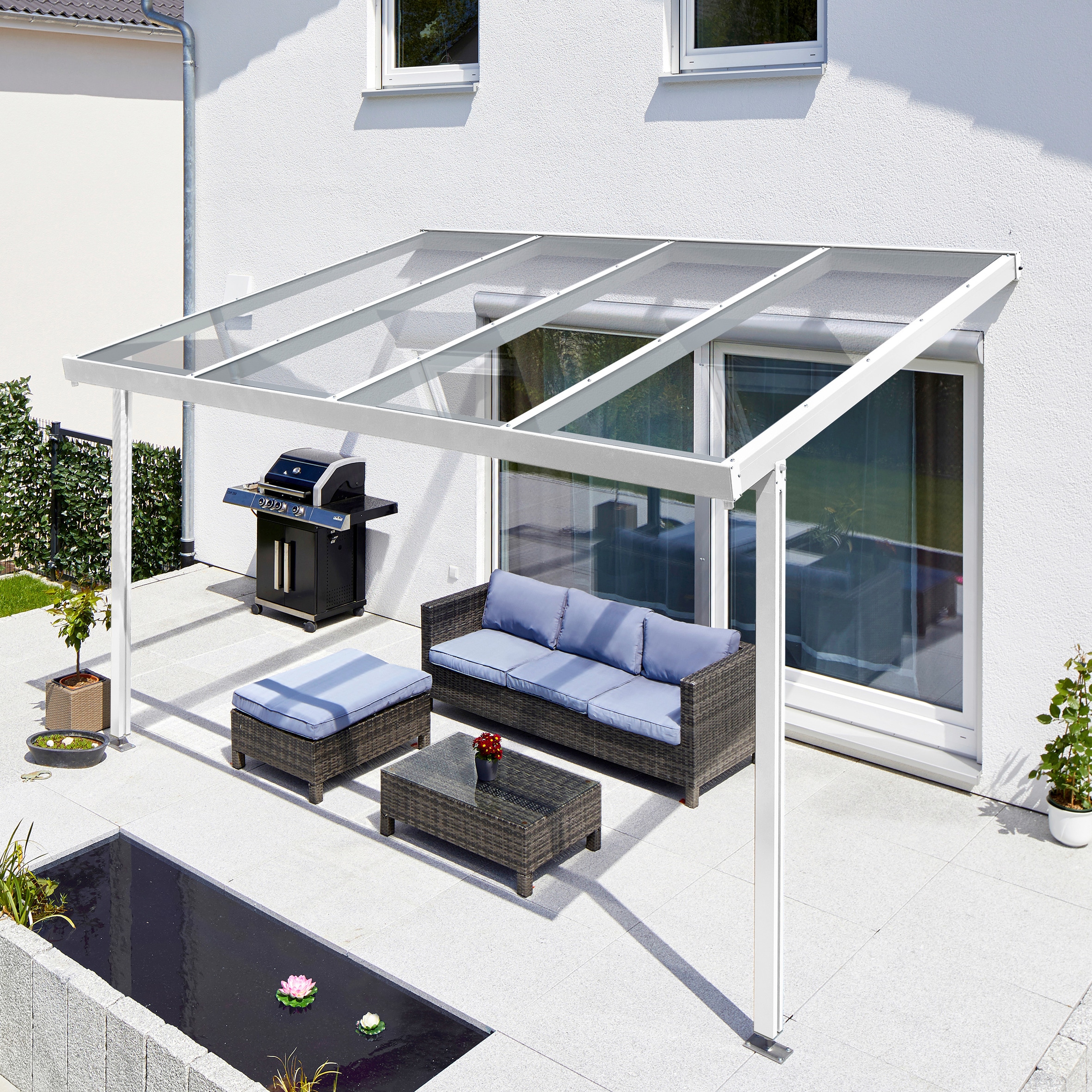 GUTTA Terrassendach »Premium«, BxT: 410x306 cm, Dach Sicherheitsglas klar
