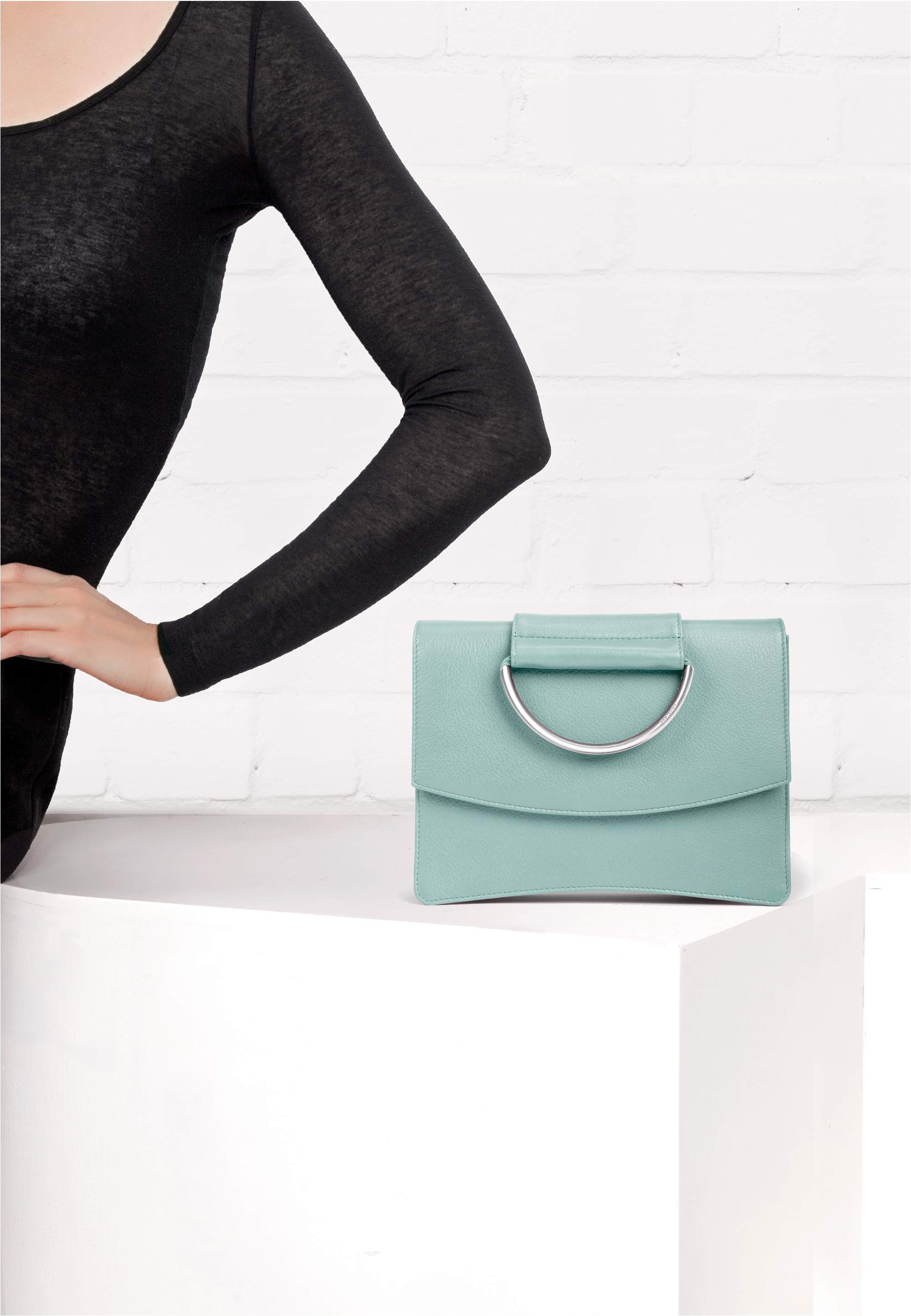 GRETCHEN Schultertasche »Oyster Clutch Three«, aus italienischem Kalbsleder