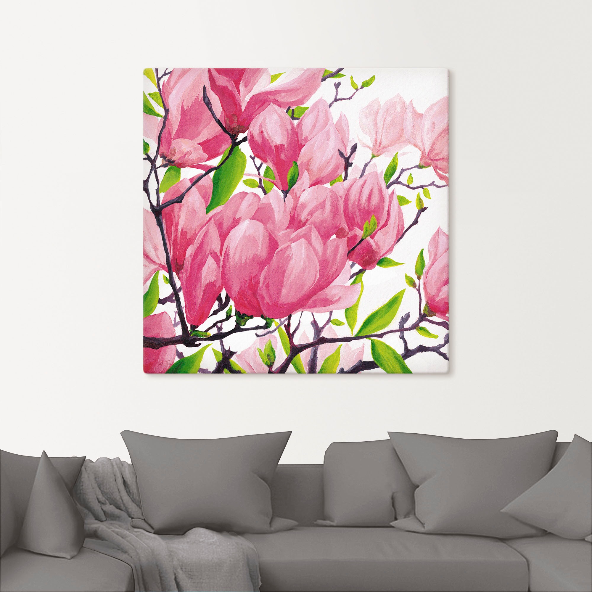 Artland Wandbild »Pinke Magnolien«, Blumen, (1 St.), als Alubild, Outdoorbild, Leinwandbild in verschied. Größen