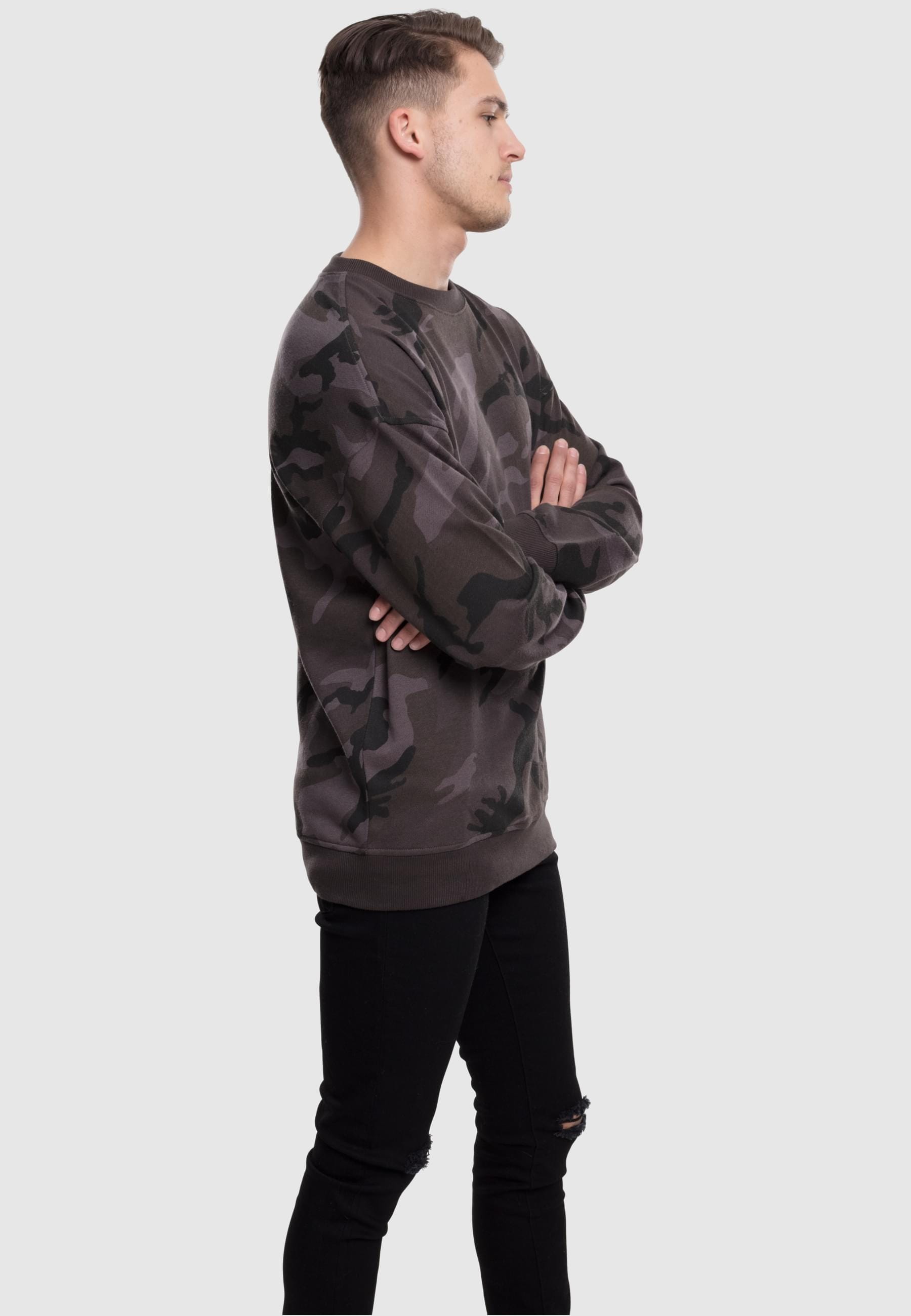 URBAN CLASSICS Rundhalspullover »Urban Classics Herren Camo Crewneck«, (1 tlg.)