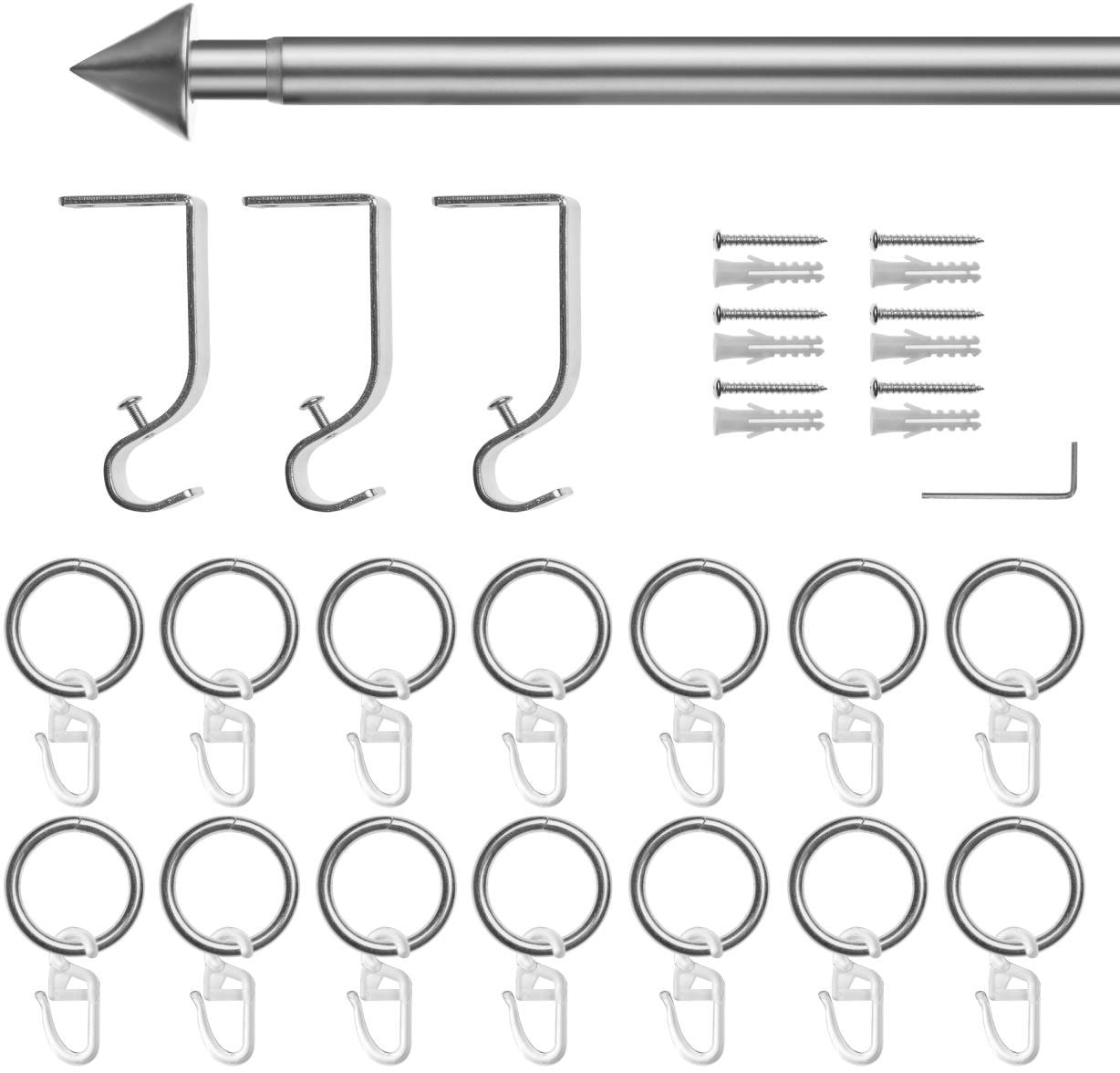 LICHTBLICK ORIGINAL Gardinenstange Kegel, 130 Gardinen | läufig ausziehbar, mm, »Gardinenstange ausziehbar, mit für 1 Stores. läufig-läufig, und - 1 Ringen Vorhangstange cm«, 20 240 BAUR Einläufige