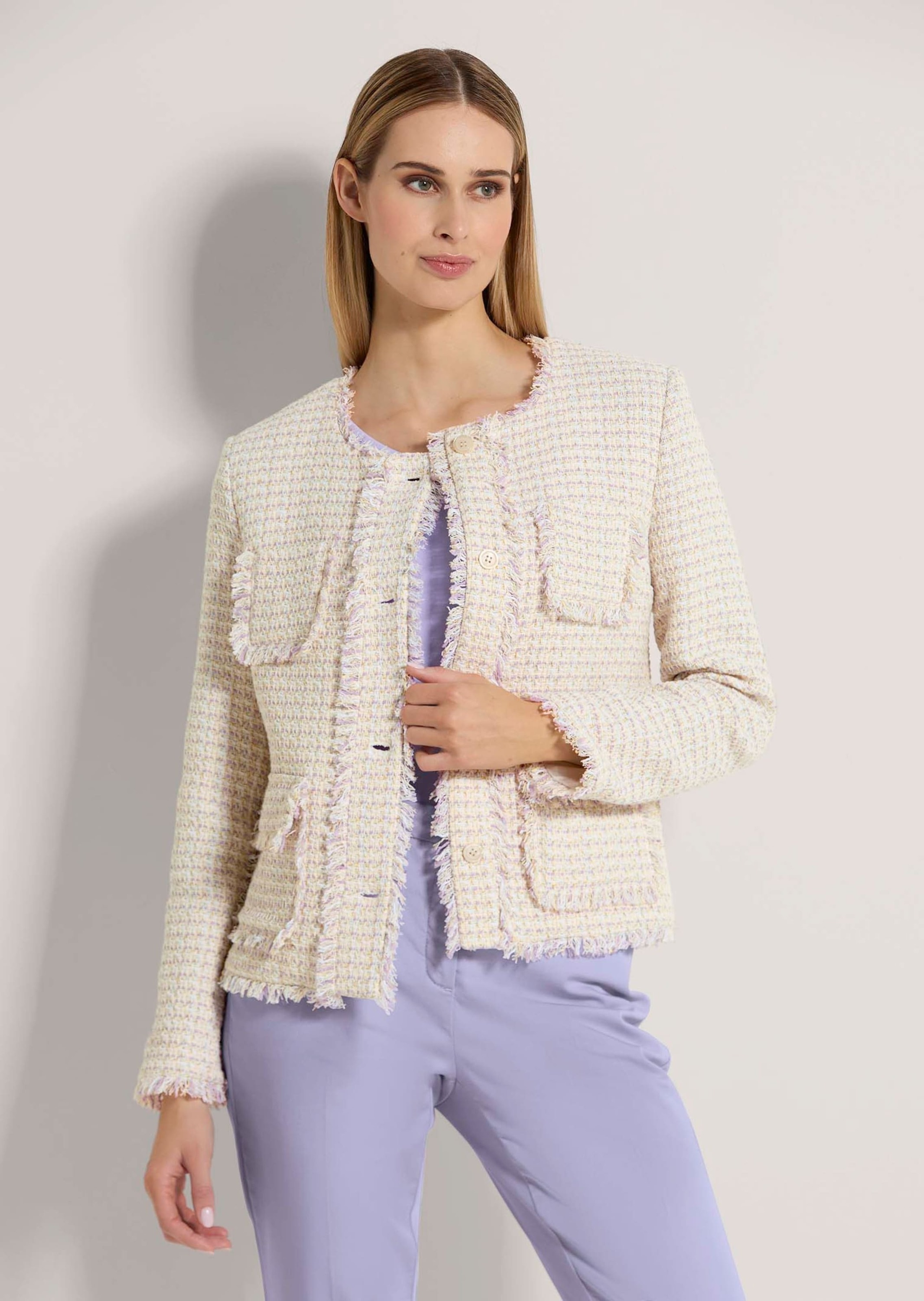 MADELEINE Jerseyblazer "Blazer Kurzer Bouclé-Blazer" günstig online kaufen
