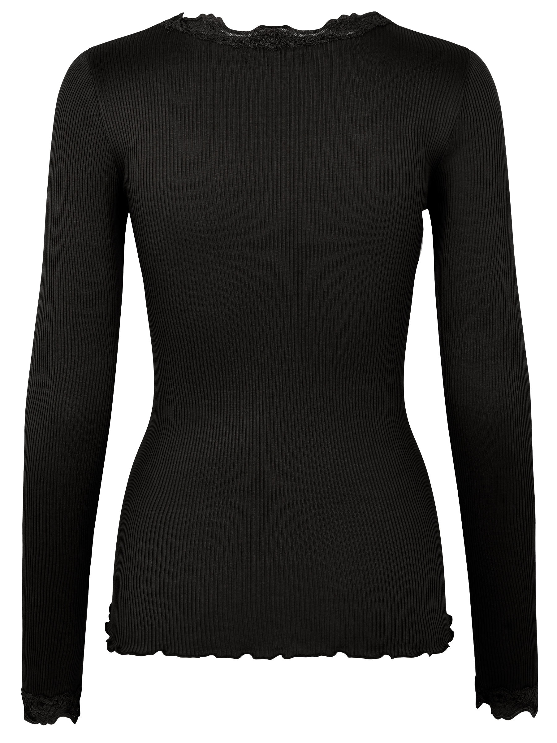 rosemunde Longsleeve »Babette silk shirt« Langarm, mit Spitze, feminin, bequem, Seide- /Baumwollmischung