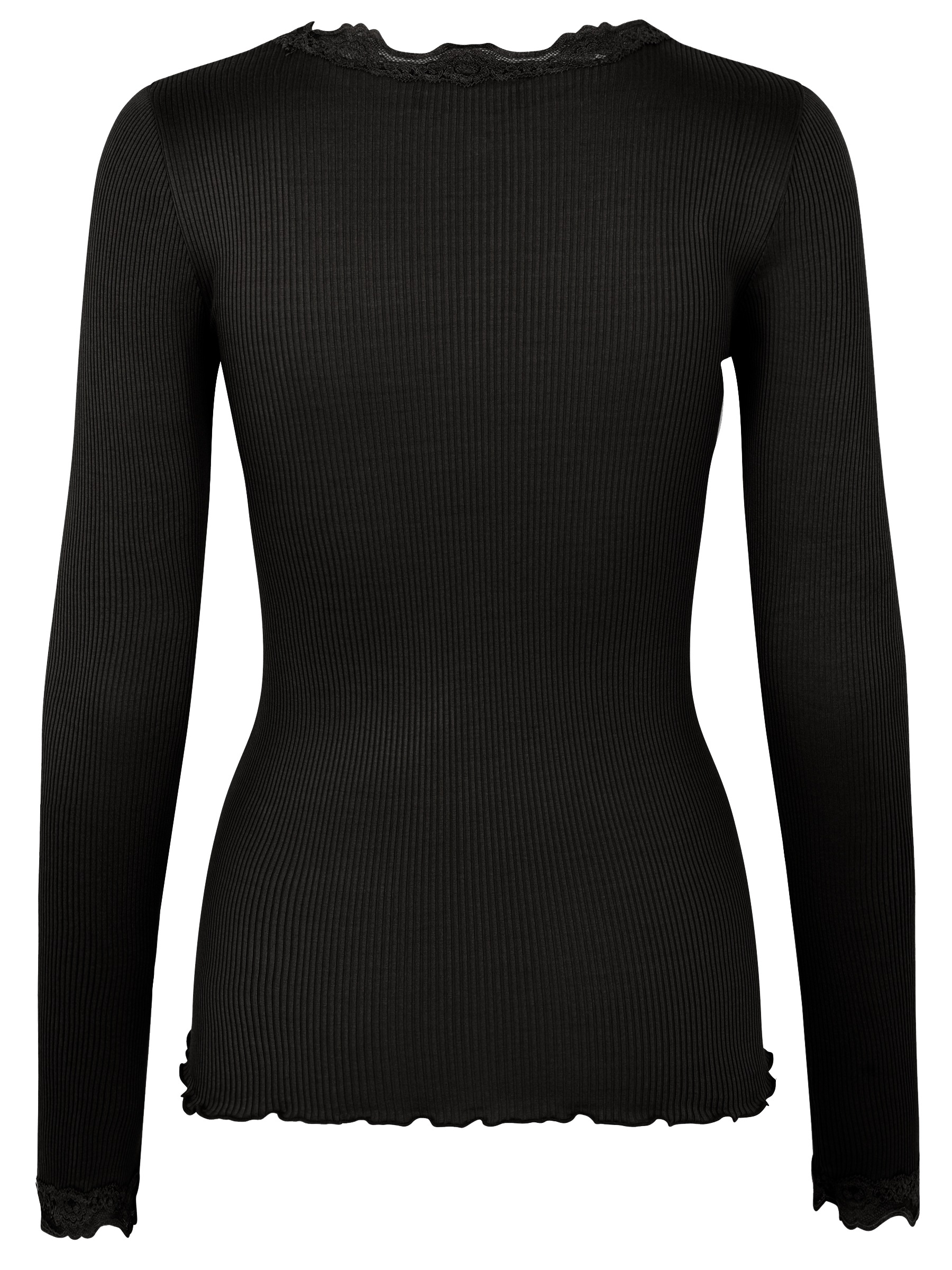 rosemunde Longsleeve "Babette silk shirt" Langarm, mit Spitze, feminin, beq günstig online kaufen