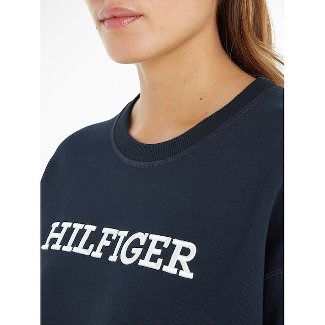 Tommy Hilfiger Sweatshirt »REG MONOTYPE EMB SWEATSHIRT«, mit markanter Hilfiger  Logo-Stickerei bestellen | BAUR