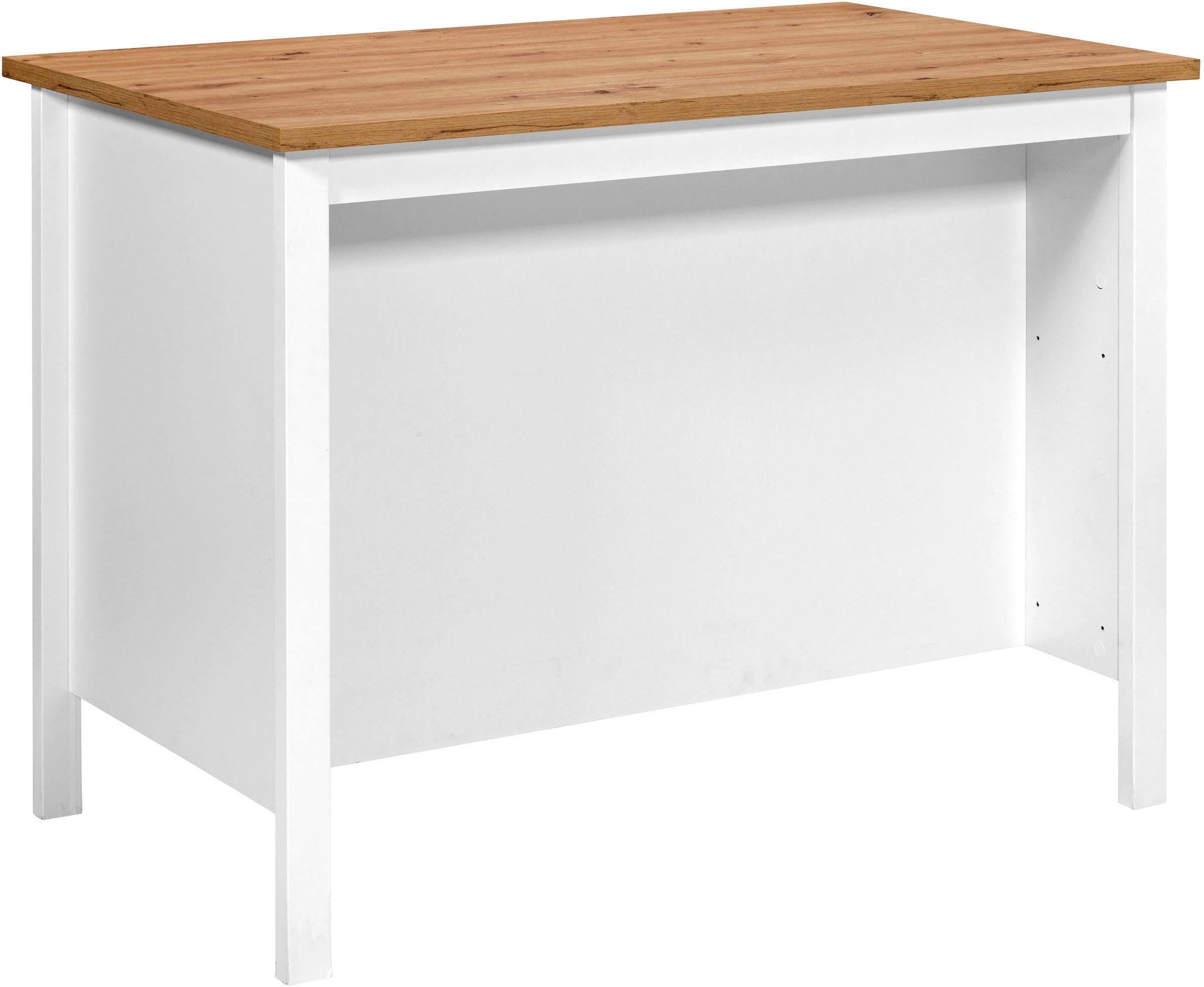 Inter Link Bartisch »Pienza im Skandi Look, multifunktional für Küche & Essbereich, Weiss« 1 Stk. tlg. Kücheninsel mit Soft-Close, Platz für 2 Hocker, 124x75x91 cm