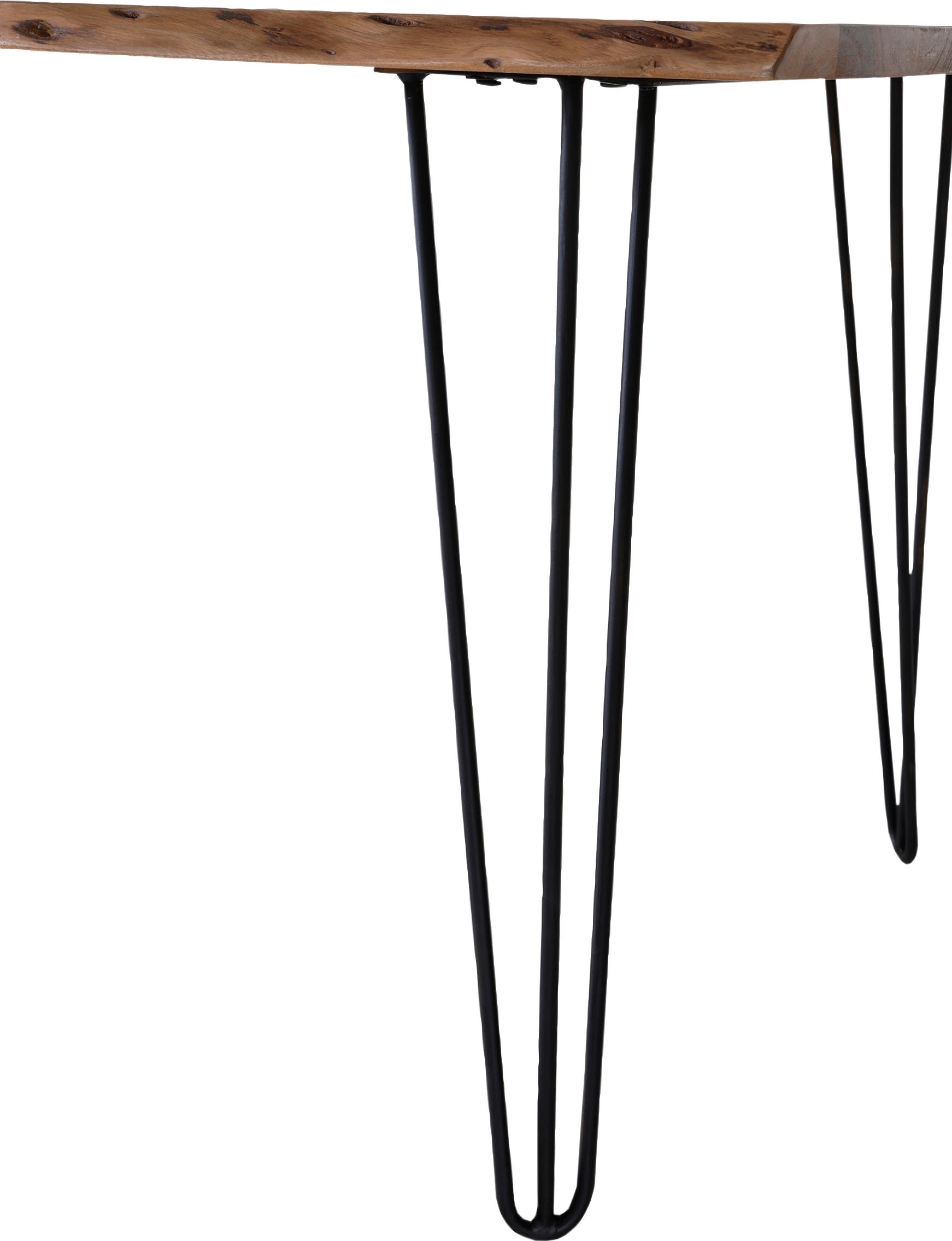 Esstisch GUTMANN FACTORY, beige (schwarz, natur), B:160cm H:76cm T:90cm, Tische, Esstisch 3