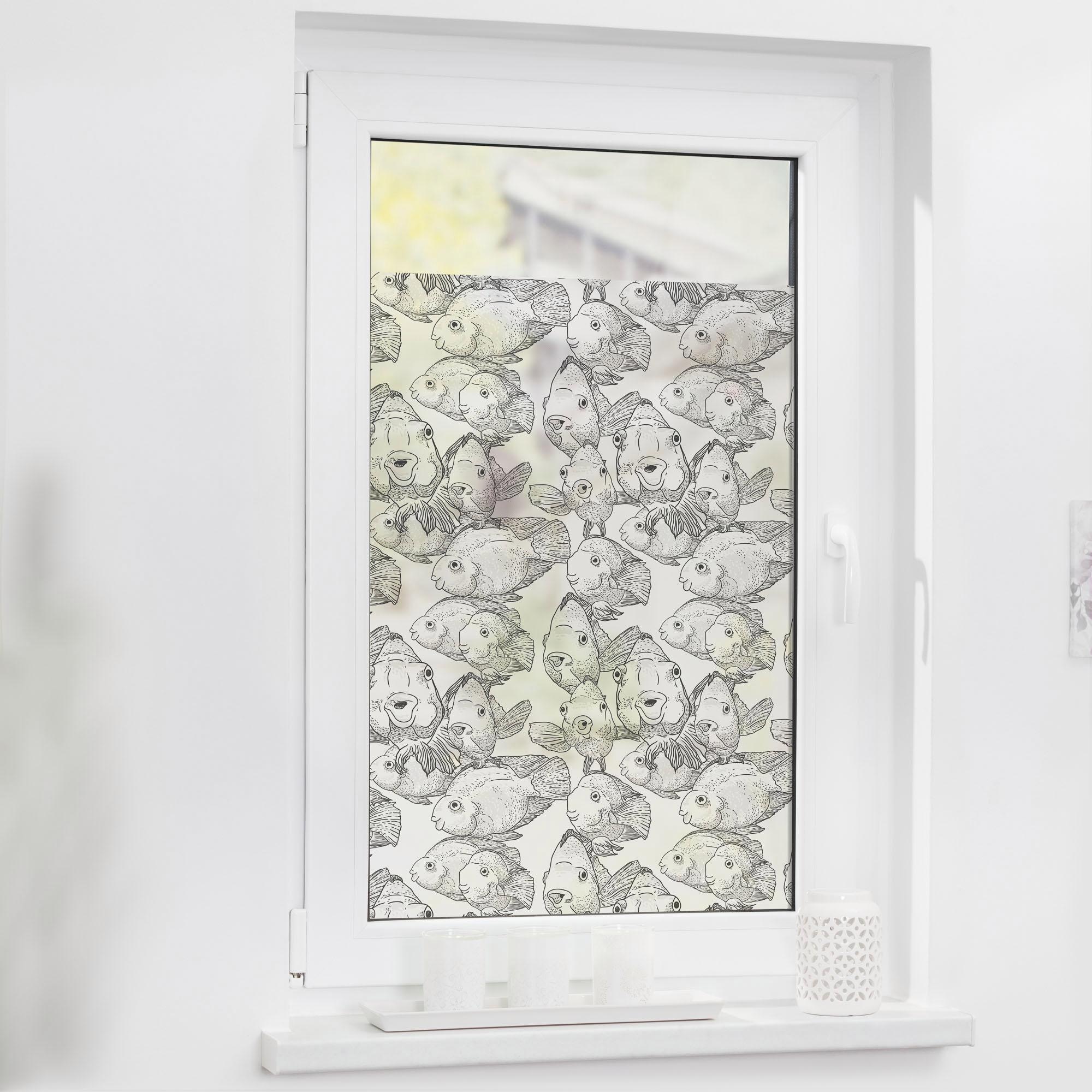 LICHTBLICK ORIGINAL Fensterfolie »Fische«, 1 St., blickdicht, strukturiertKlebepunkte, selbstklebend, Sichtschutz