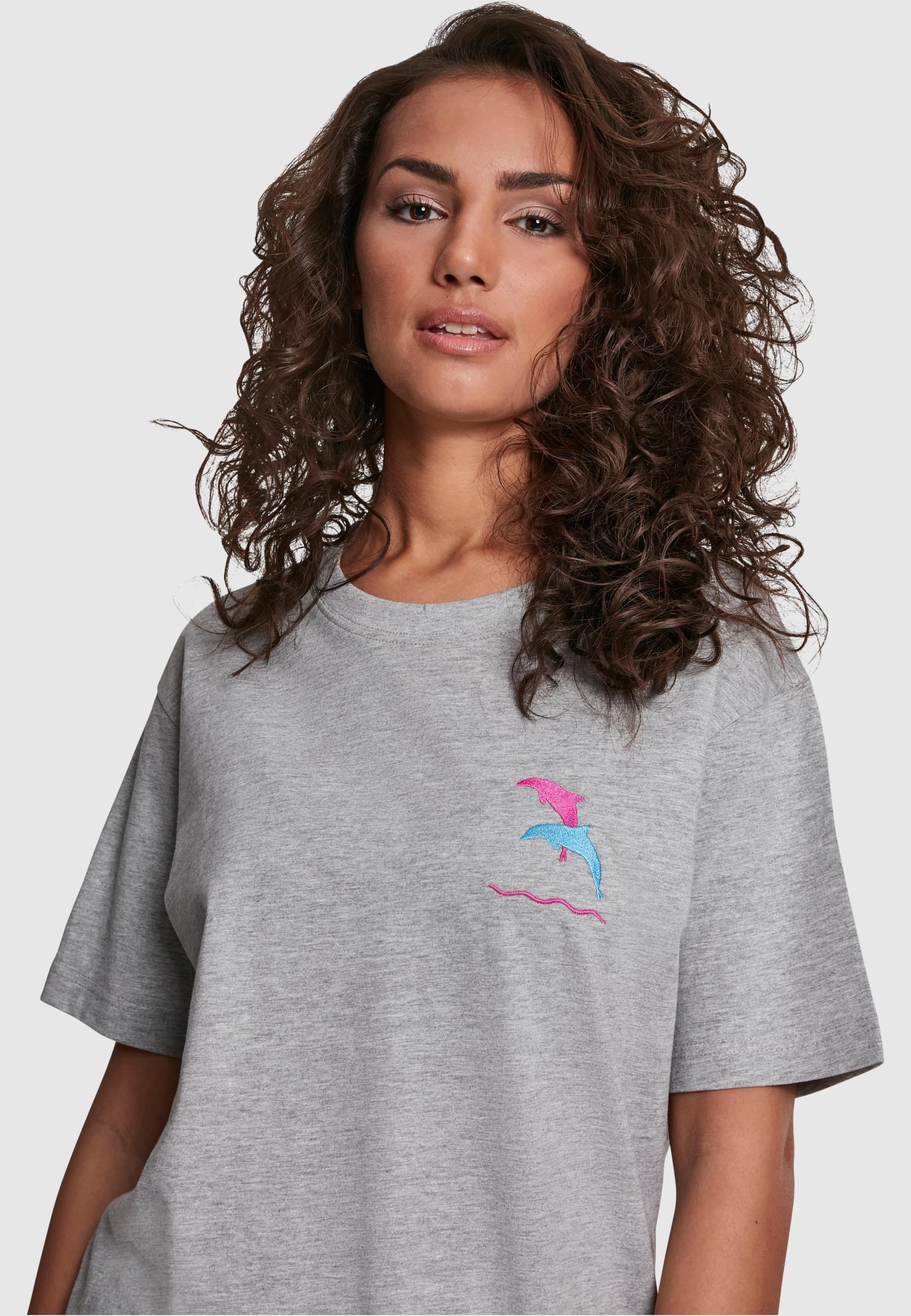MisterTee T-Shirt »MisterTee Damen Ladies Dolphin Tee«, (1 tlg.)