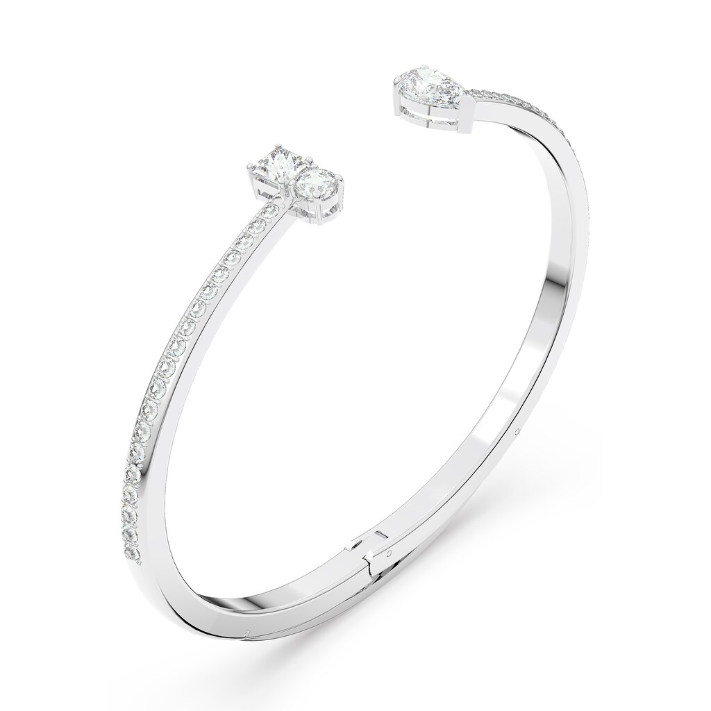 Swarovski Armspange »Attract, weiss, rhodiniert, 5556912, 5572667, 5572664«