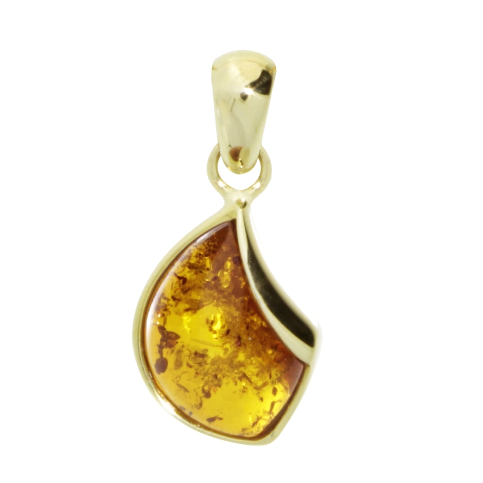 "Kettenanhänger OSTSEE-SCHMUCK ""Ostsee-Schmuck Anhänger Jula 23 mm Anhänger Jula 23 mm"", gelb, Schmuckanhänger, Damen, 23 x 11mm, Gelbgold 333, 1,6