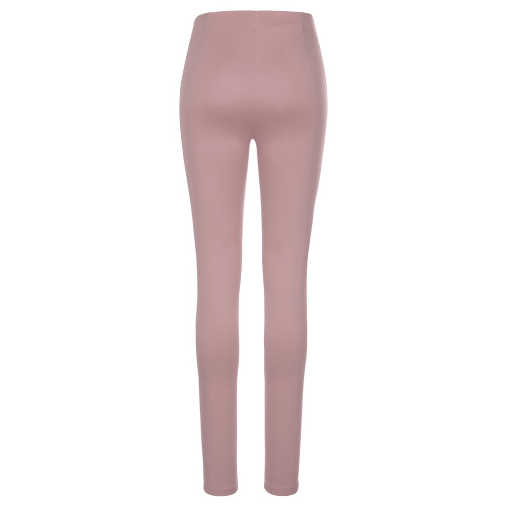 LASCANA Highwaist Leggings, mit Zierknöpfen