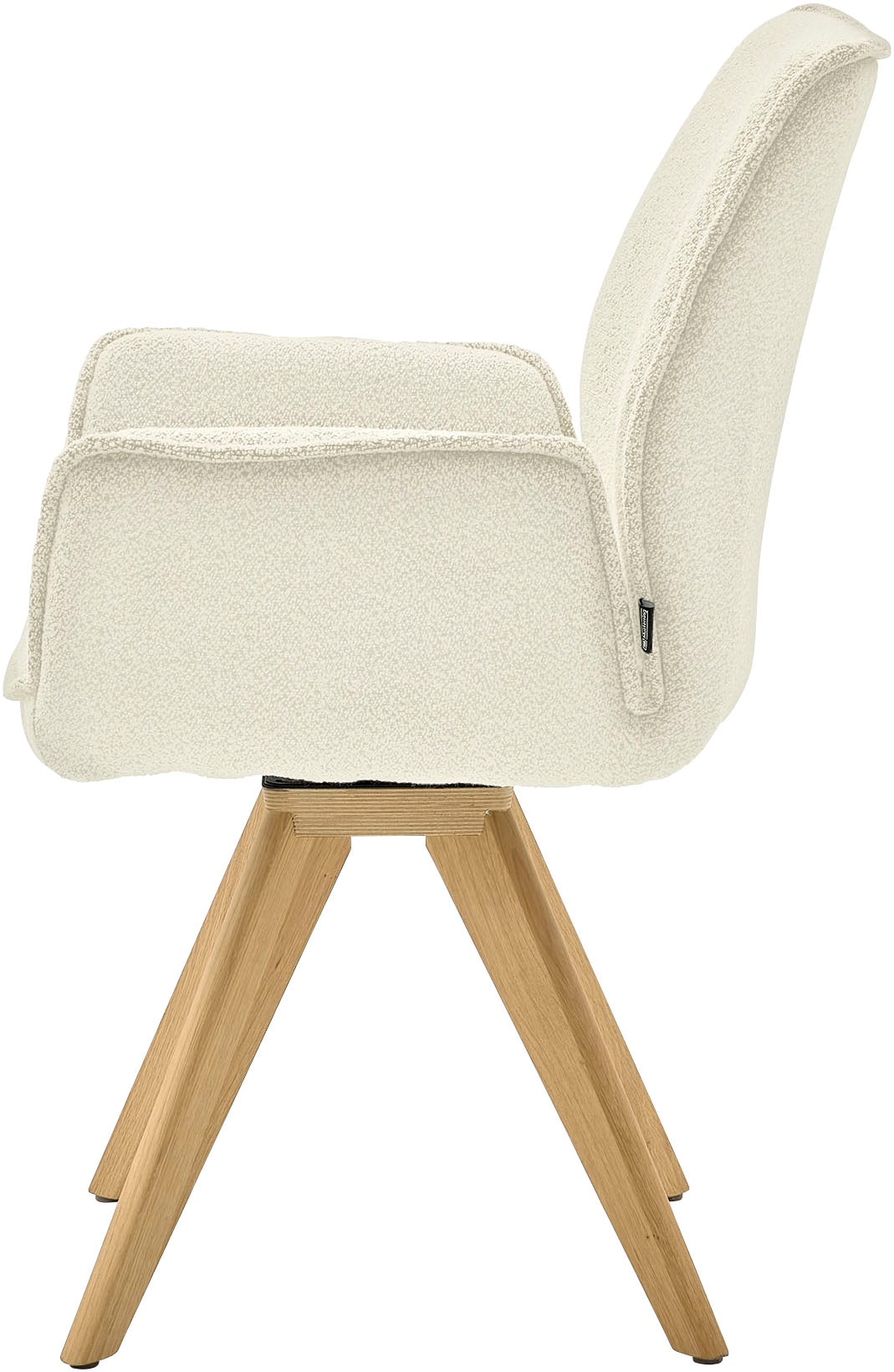 Musterring Esszimmerstuhl »Tiama«, (Set), 2 St., Bouclé, Stativgestell Eiche massiv, 180° drehbar, Stoff Cord oder Bouclé
